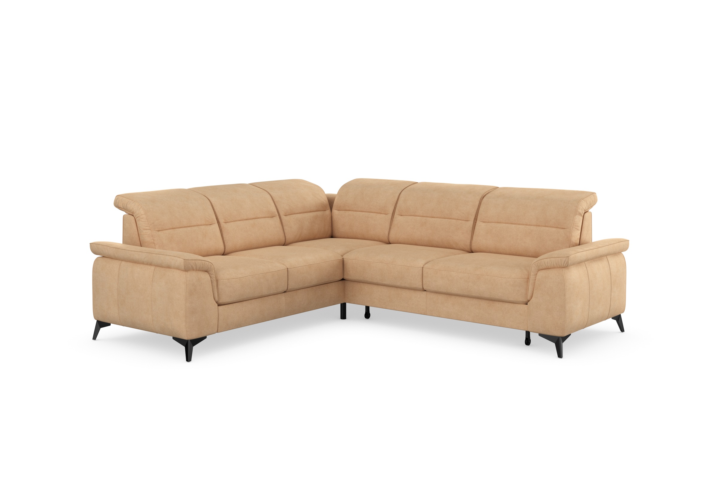 sit&more Ecksofa »Sinatra L-Form«, optinal mit Kopfteilverstellung und Armteilfunktion, Metallfüße