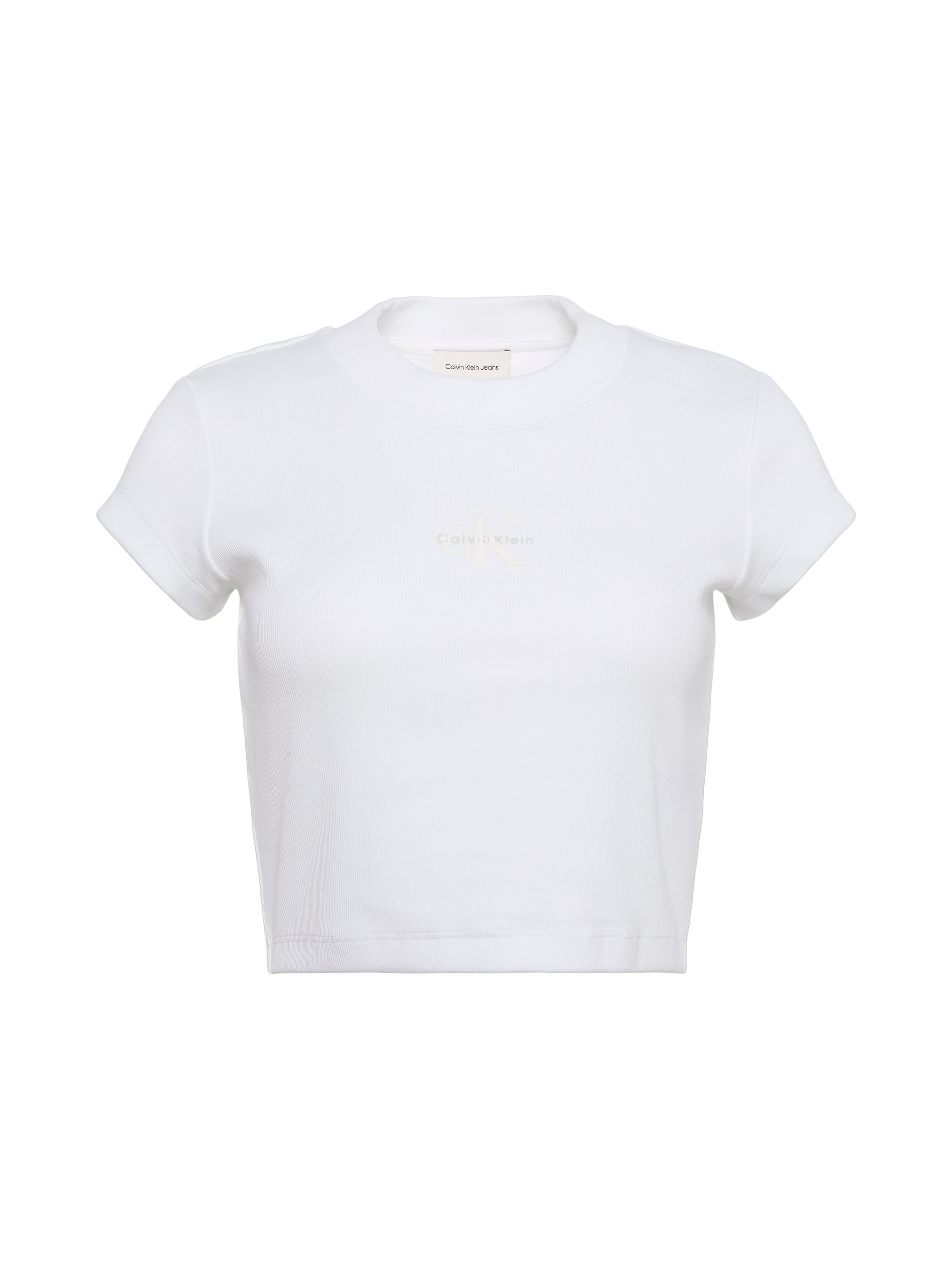 Calvin Klein Jeans T-Shirt »MONOGRAM BABY TEE« Rundhalsausschnitt, taillenlang