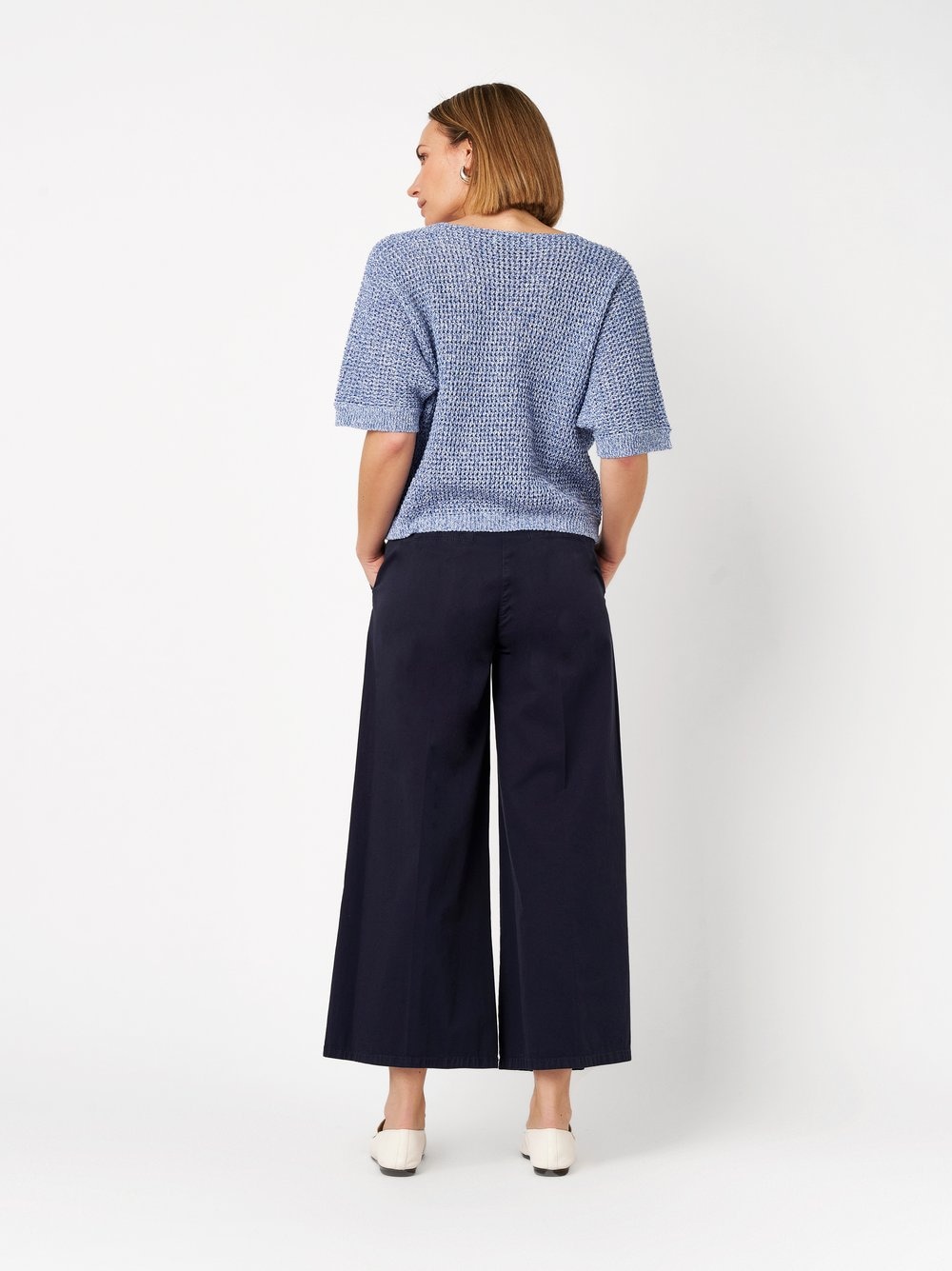 TONI Culotte  mit extra weitem Beinverlauf und Bügelfalte, Stretch
