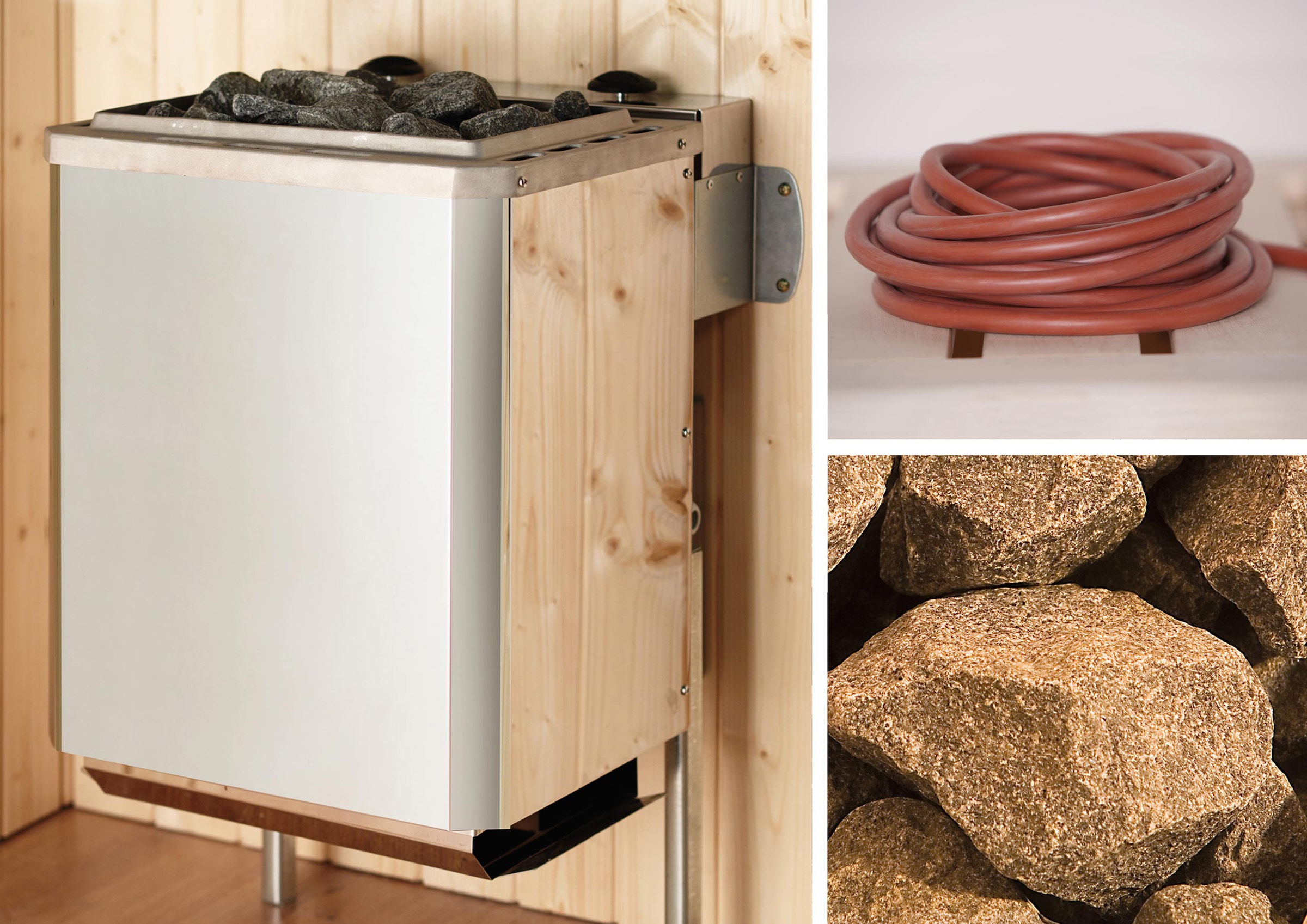 weka Sauna »Massivholzsauna VALIDA PLUS« Blockbohlen, Fensterelement, moderne Ganzglastür