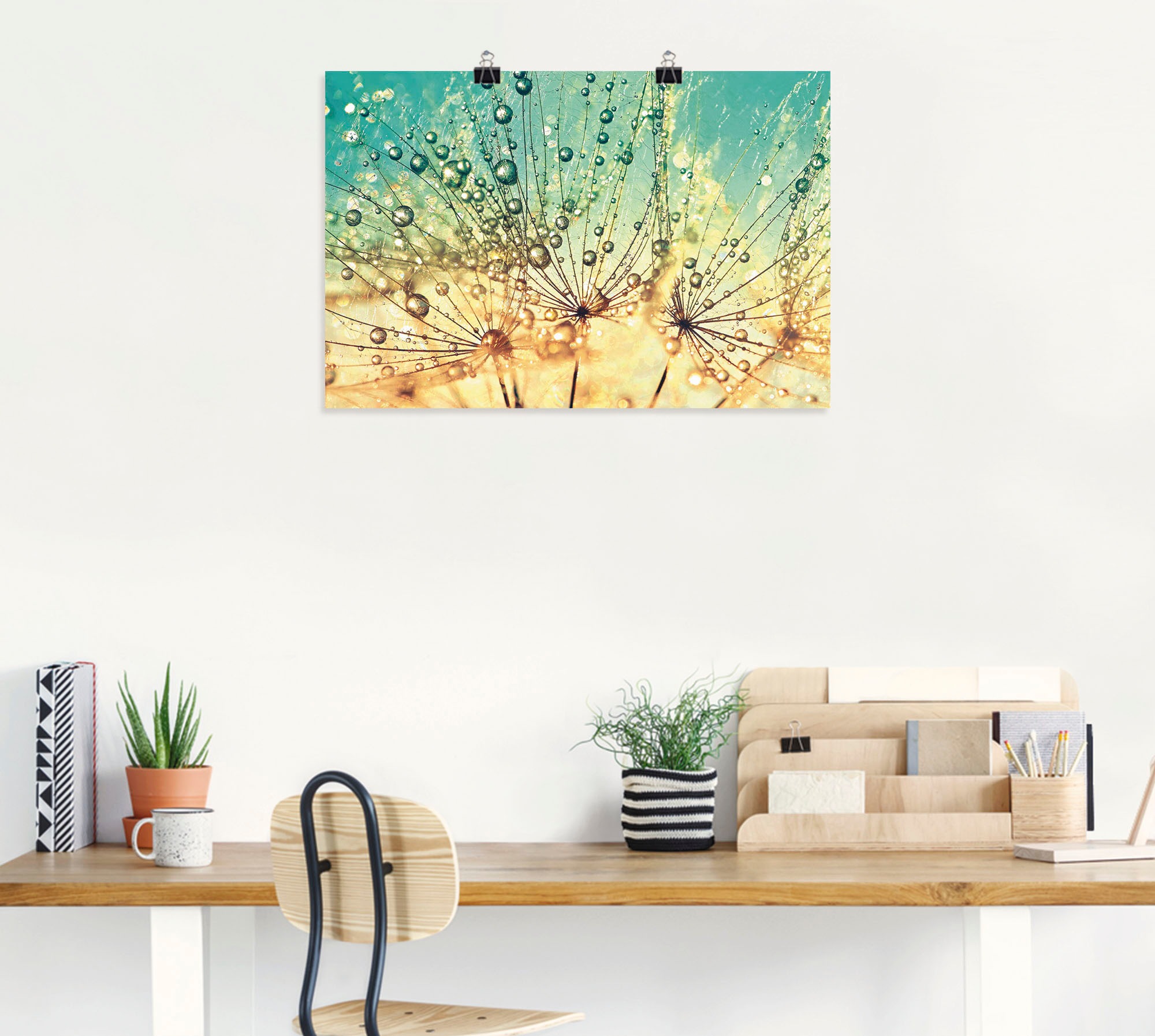 Artland Wandbild "Pusteblume Tropfenmagie", Blumen, (1 St.), als Alubild, O günstig online kaufen