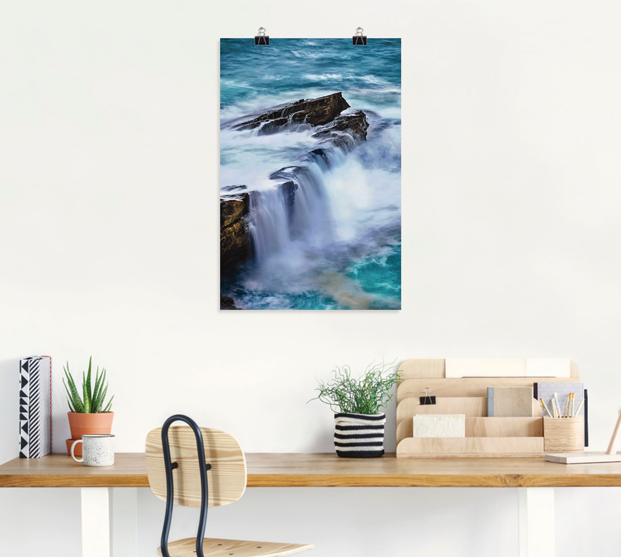 Artland Poster »Atlantikbrandung in Nordspanien«, Küste, (1 St.), als Alubild, Leinwandbild, Wandaufkleber oder Poster in versch. Größen