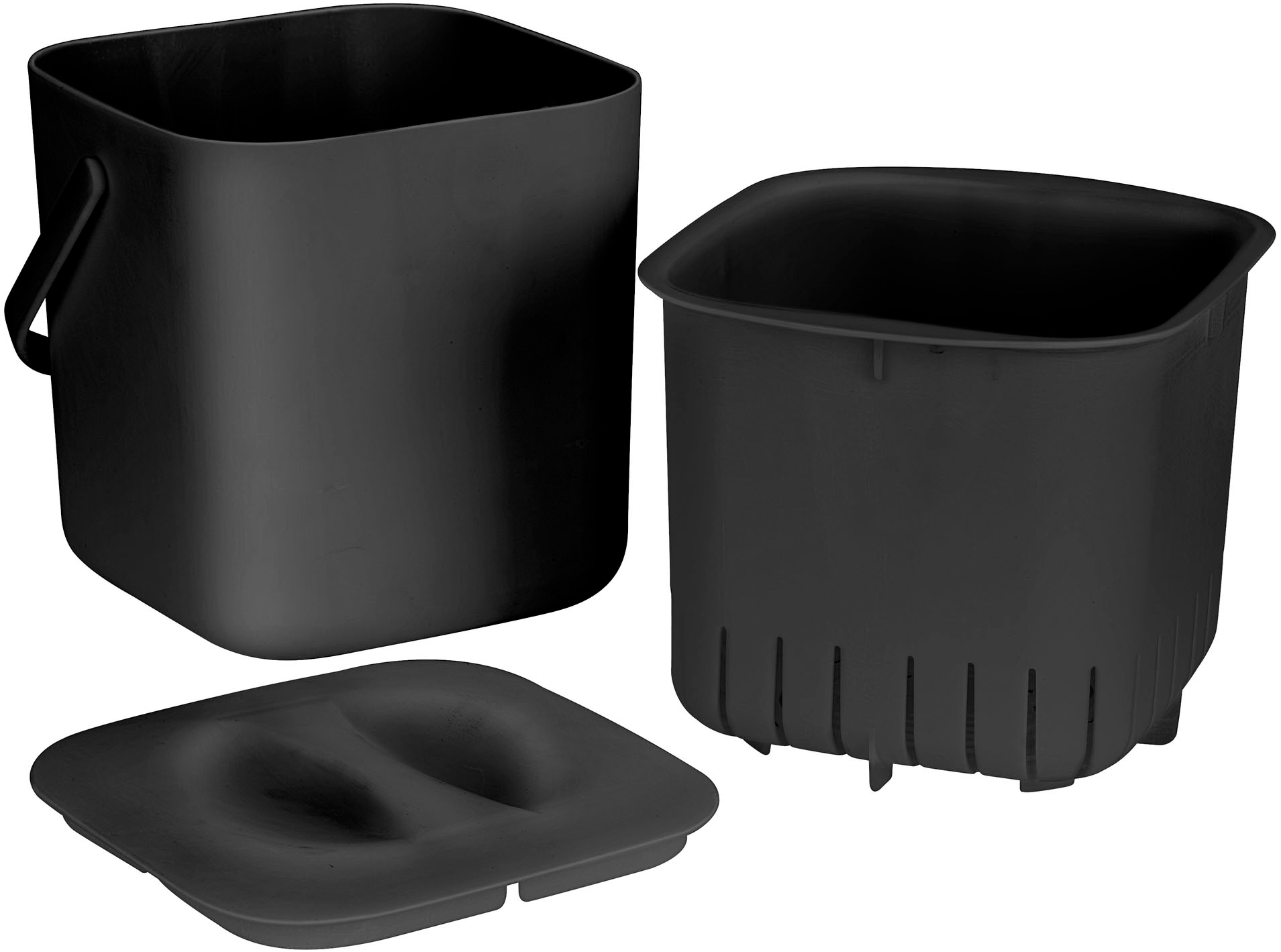 SCHÖNER WOHNEN-Kollektion Biomülleimer »CINDY« 1 Behälter Komposteimer, Abfallsammler mit Henkel und herausnehmbarem Sieb, 3 L