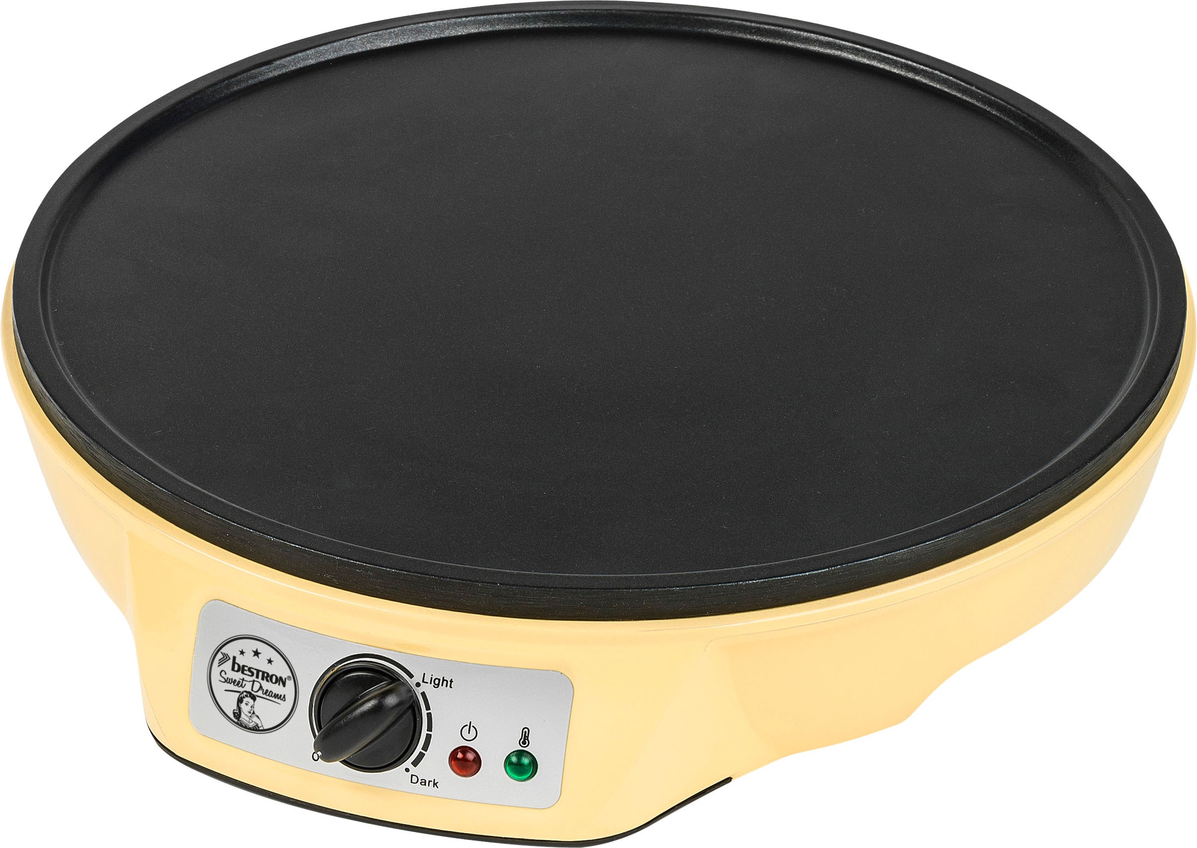 bestron Crêpesmaker »ASW602 im Retro Design, für Crepes mit Ø 30 cm«, 1000 W, Ø 30 cm, inkl. Teigverteiler & Crêpes-Wender, Antihaftbeschichtung