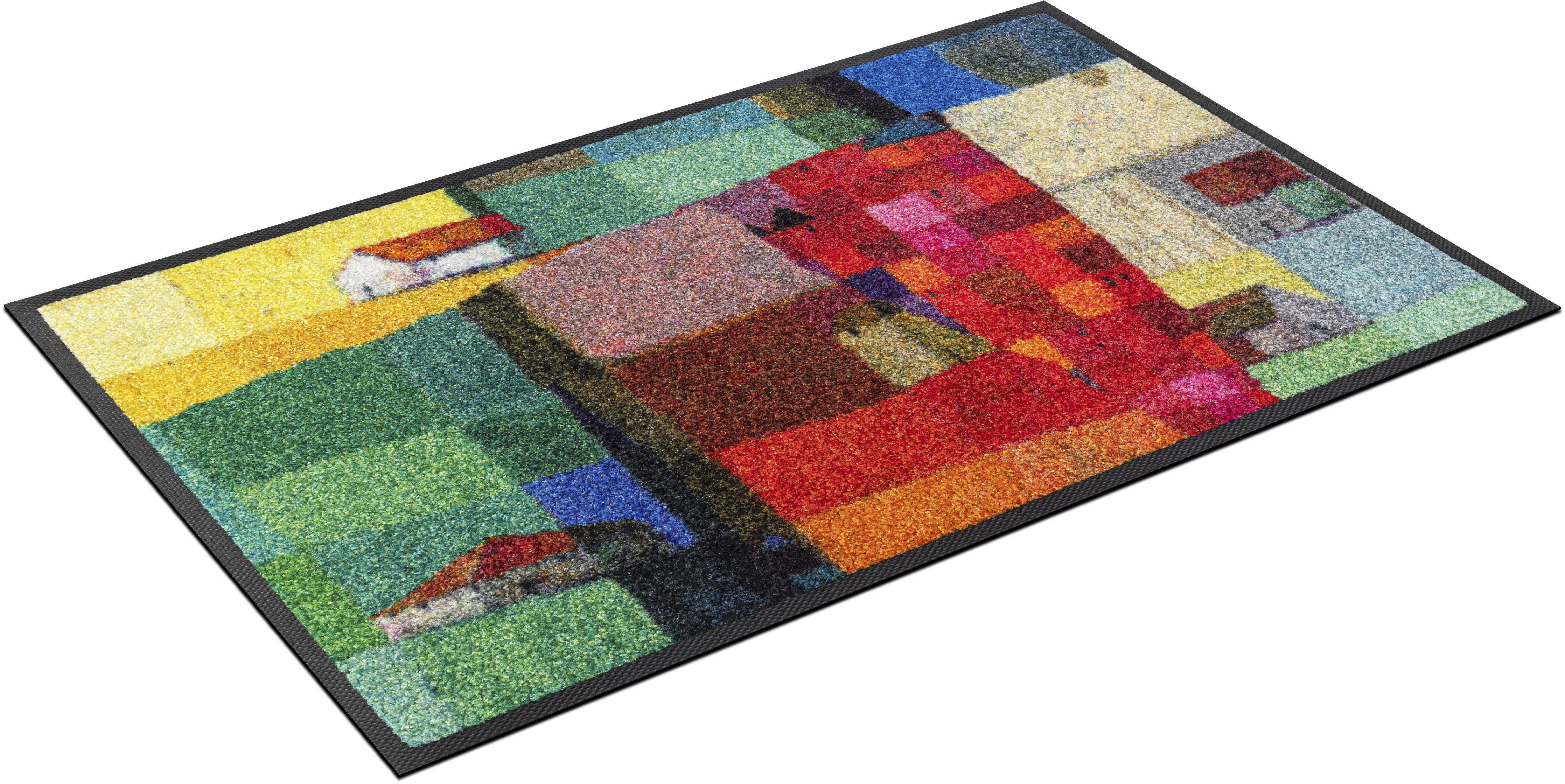 wash+dry Kleen-Tex Fußmatte „Venetien“, rechteckig, Schmutzfangmatte, rutschhemmend, In- und Outdoor geeignet, waschbar bunt 7 mm B/L: 50 cm x 75 cm – 7 mm