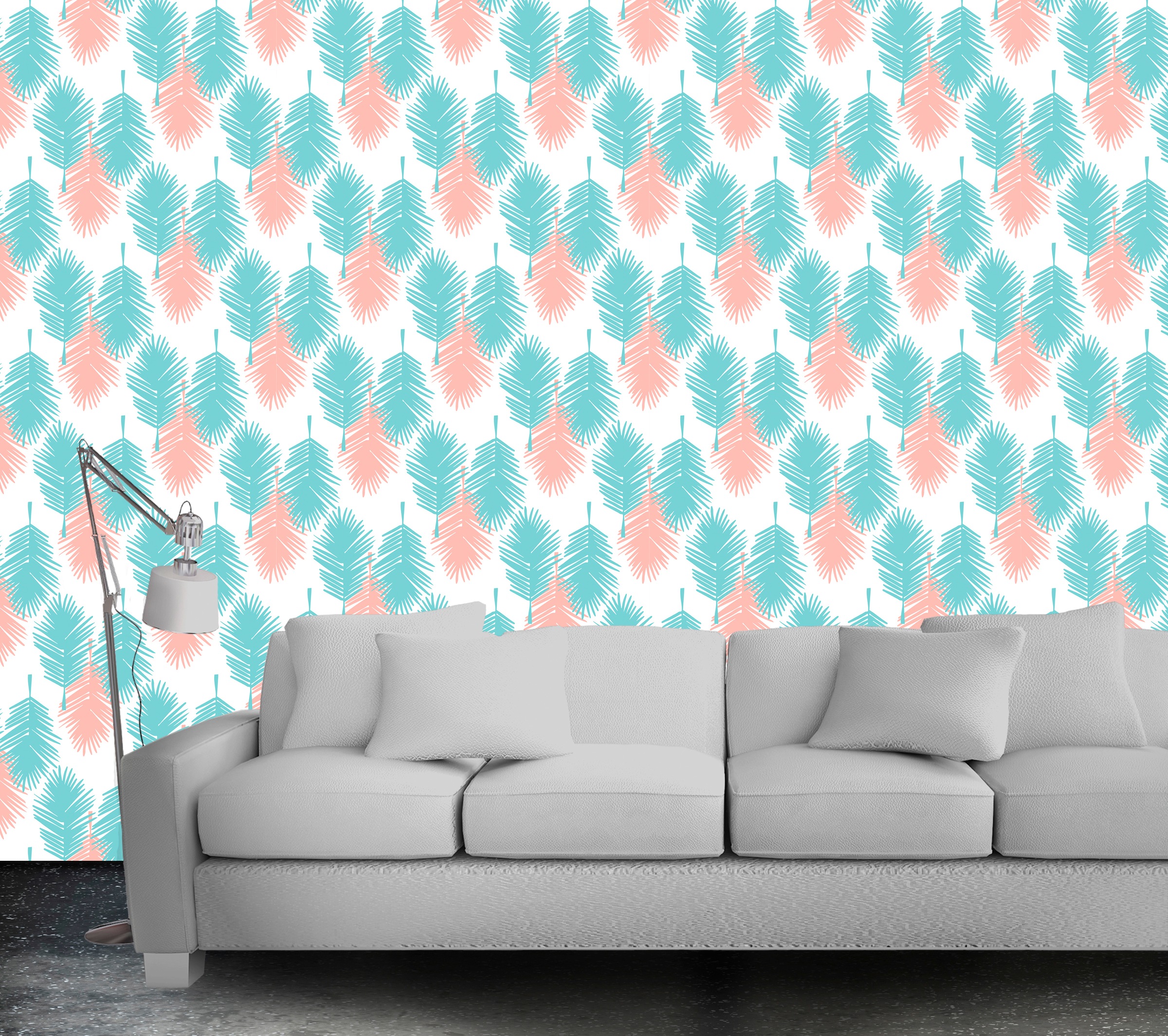 queence Vinyltapete »Leens«, bedruckt-Motiv-botanisch-floral-gemustert-natürlich, 90x250cm, selbstklebend, kinderleichte Anbringung, Sticker