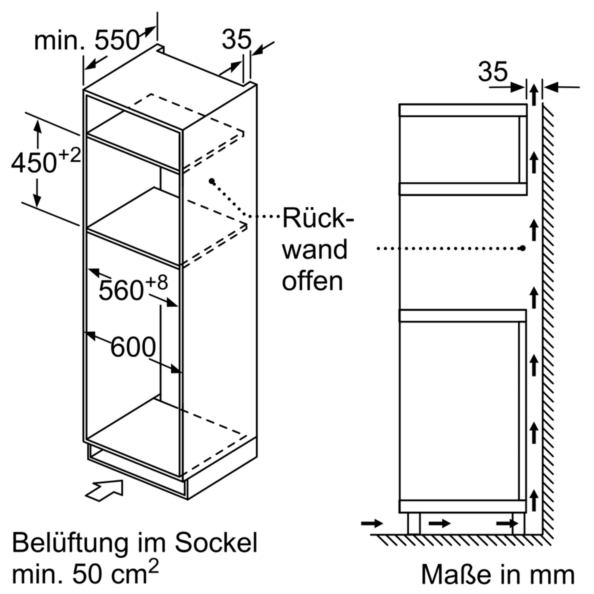 Constructa Einbau-Mikrowelle »CC4W91963«, Heißluft-Großflächengrill-Umluftgrillen, 900 W, mit Heißluftfunktion