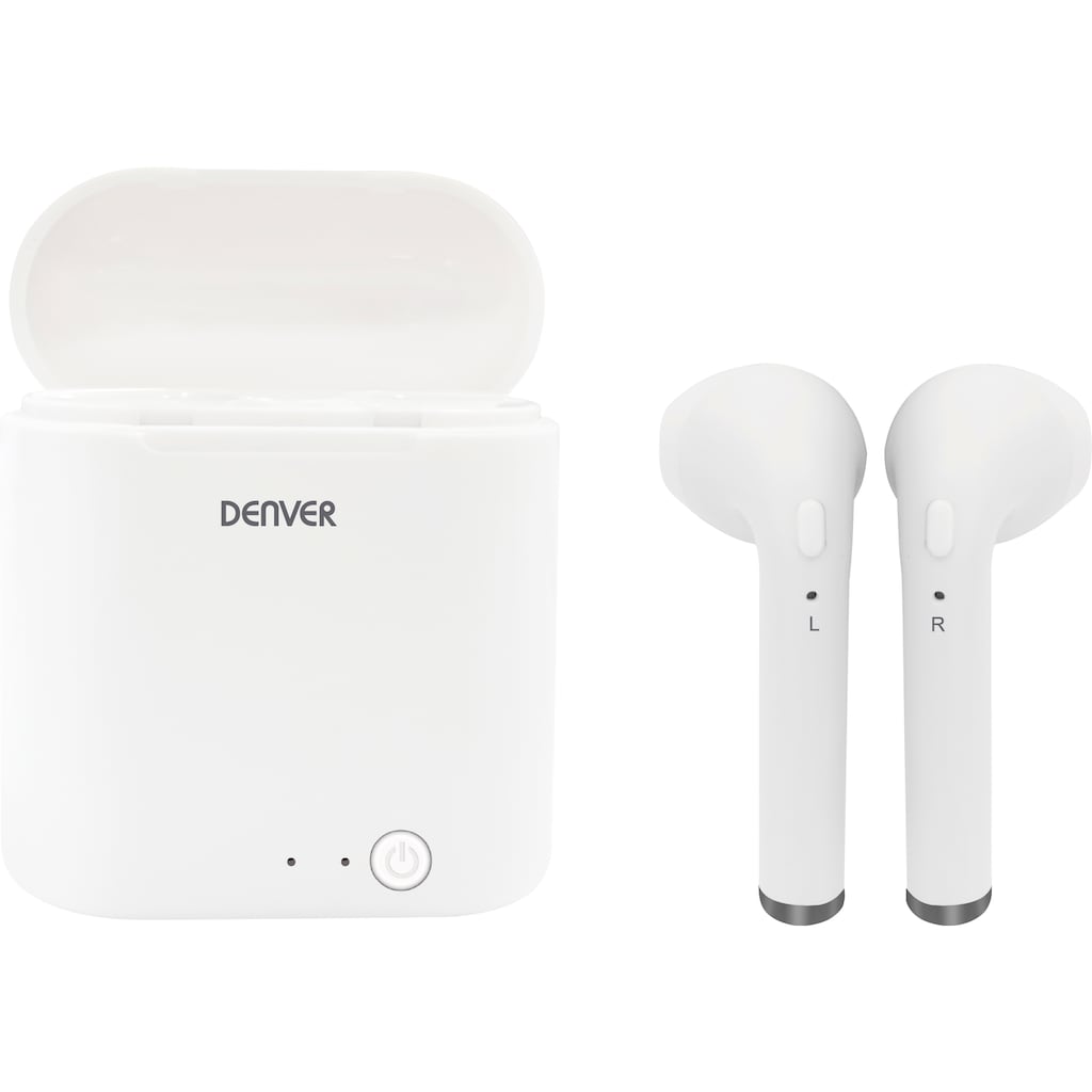 Denver wireless In-Ear-Kopfhörer »TWQ-40P«, Bluetooth, + QI Ladepad (UVP 69,95€)