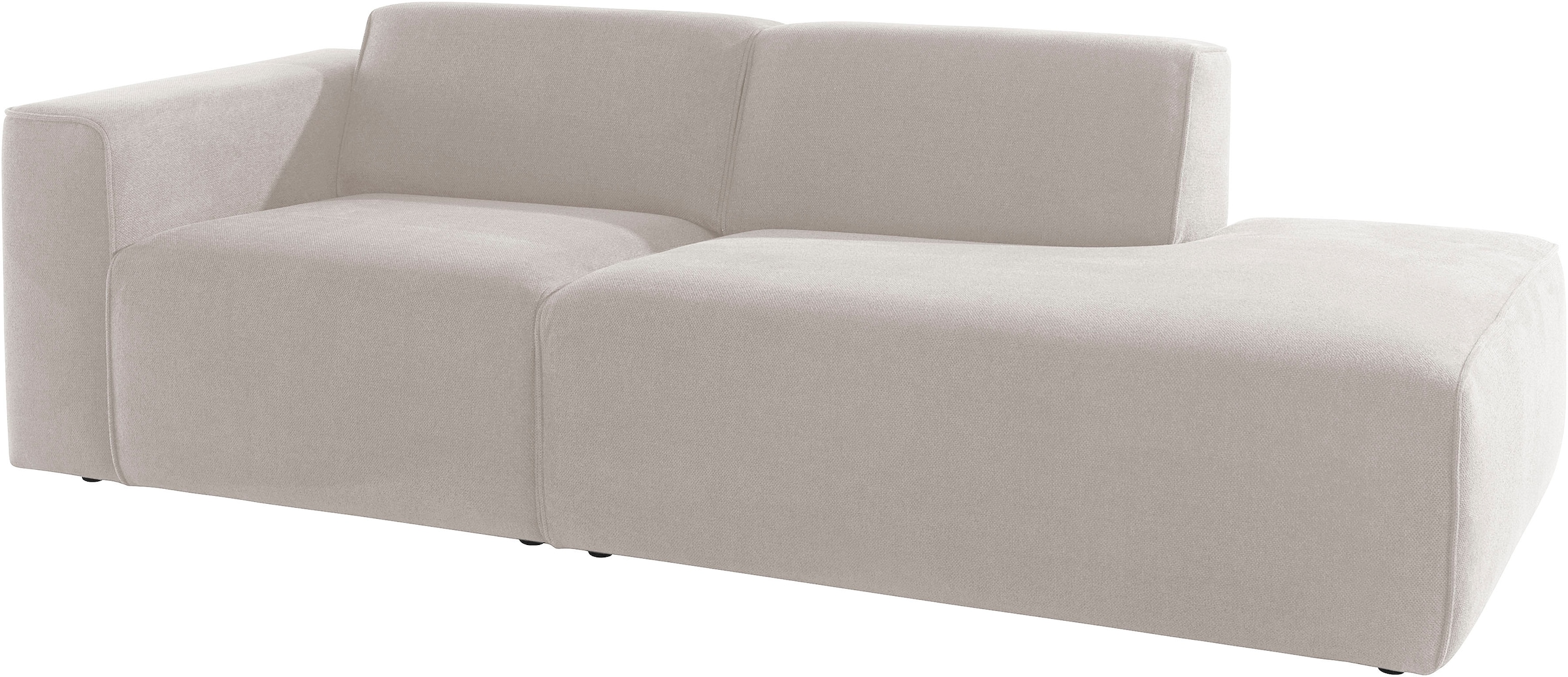 andas 2-Sitzer »Noord mit Kedernaht, Breite 227 cm«, Cord, Struktur, Webstoff, mit Wellenunterfederung, Massivholzrahmen
