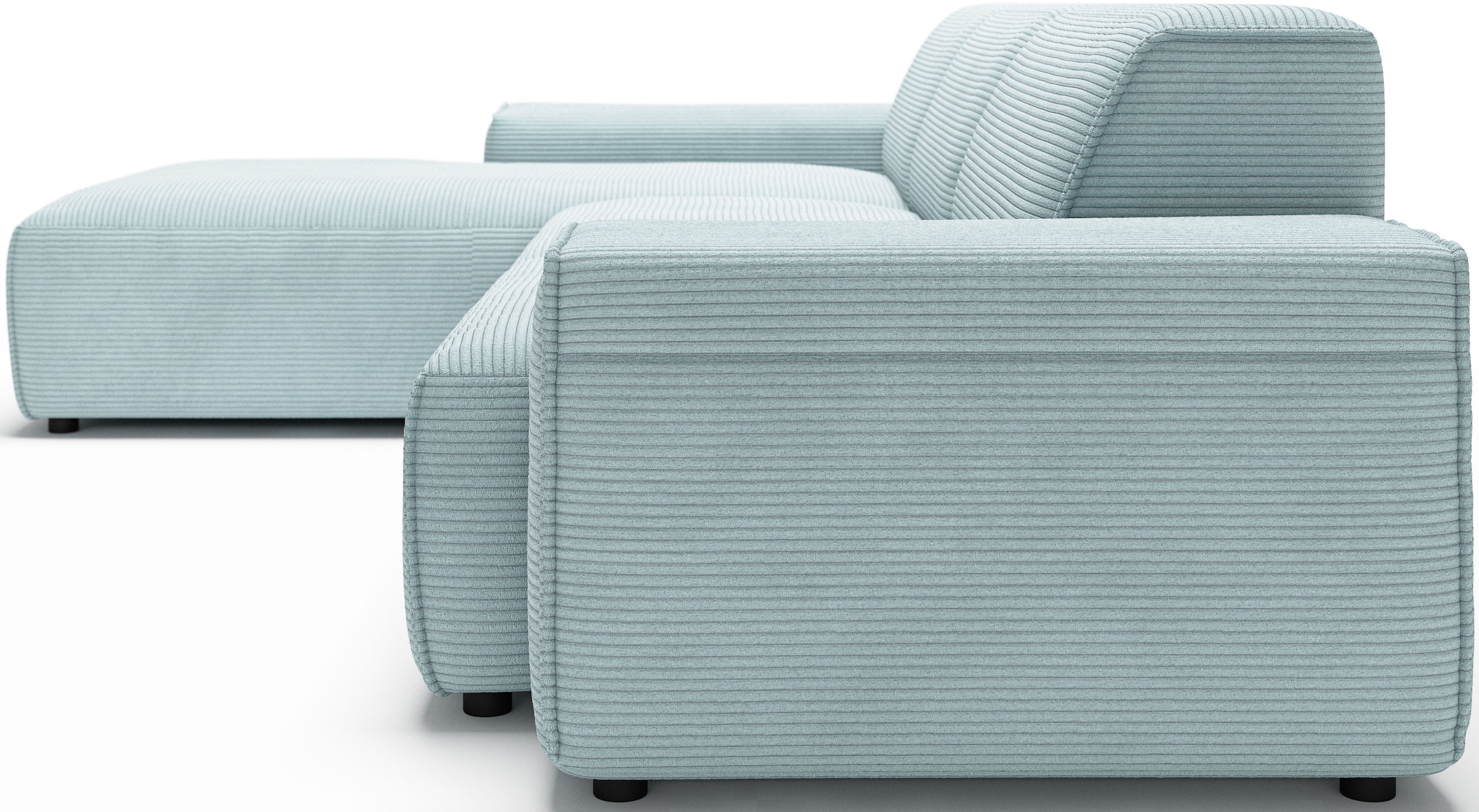 andas Ecksofa »Glimminge auch in Breitcord, Feincord, Bouclé + Easy care-Bezug«, L-Form, Breite 294, Zierkissen