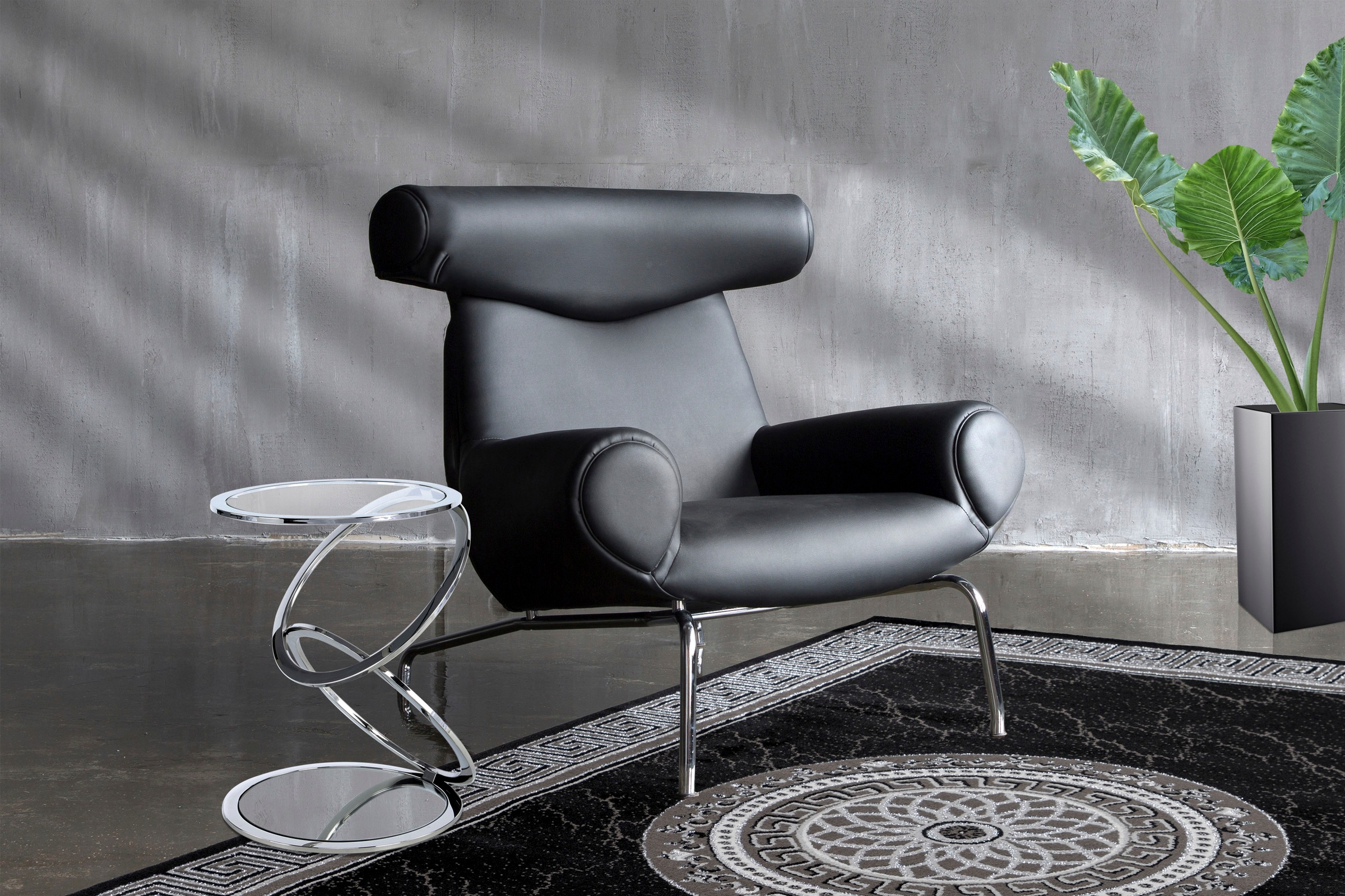 Kayoom Beistelltisch »Spiral 525,Beistelltisch in edlem Design, Glas-Tischplatte«, (1 St.), Extravagante Spiralform, Glamour-Effekt mit dem Spiegelglas