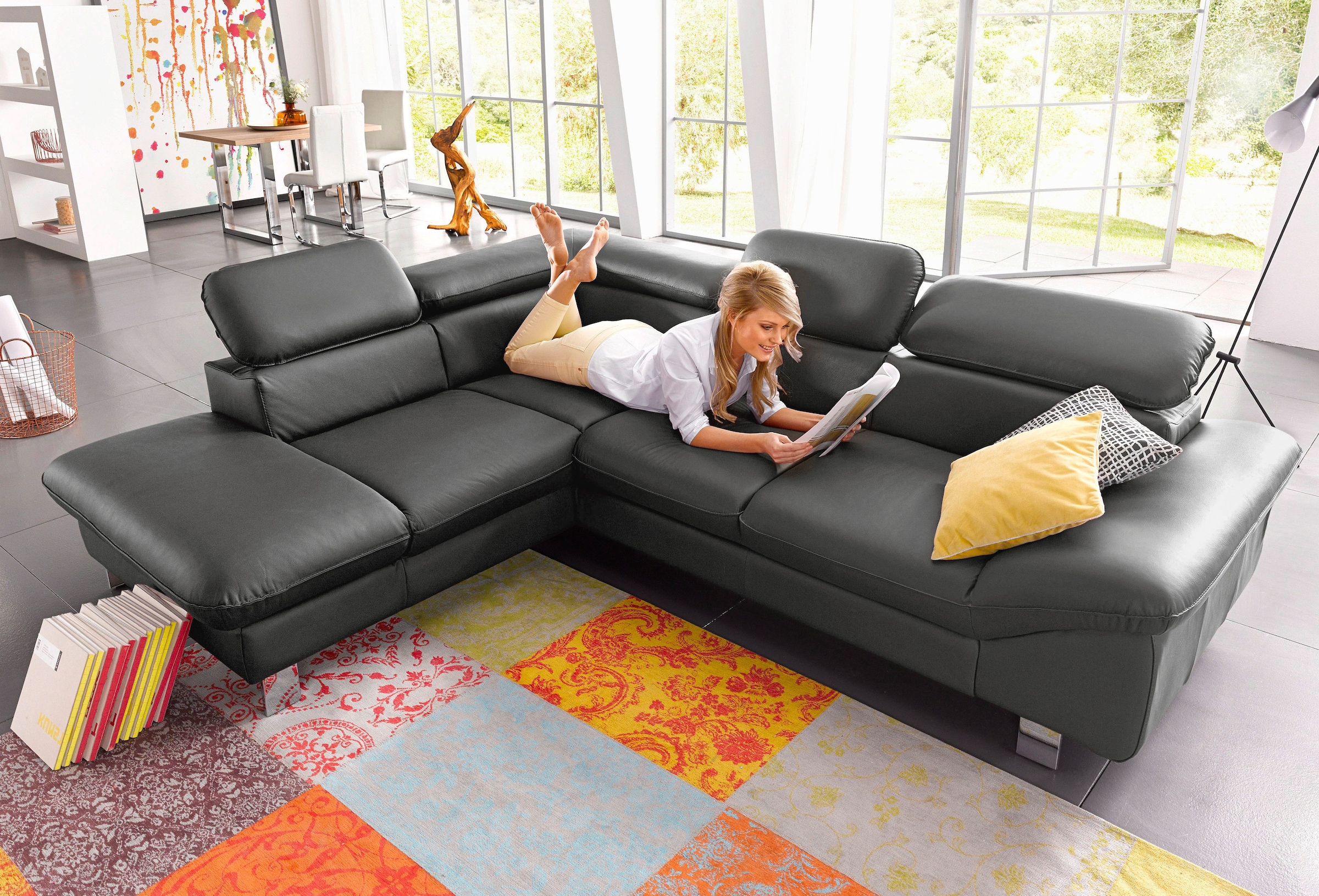 COTTA Ecksofa "Driver L-Form" mit Kopfteilverstellung, wahlweise mit Bettfu günstig online kaufen