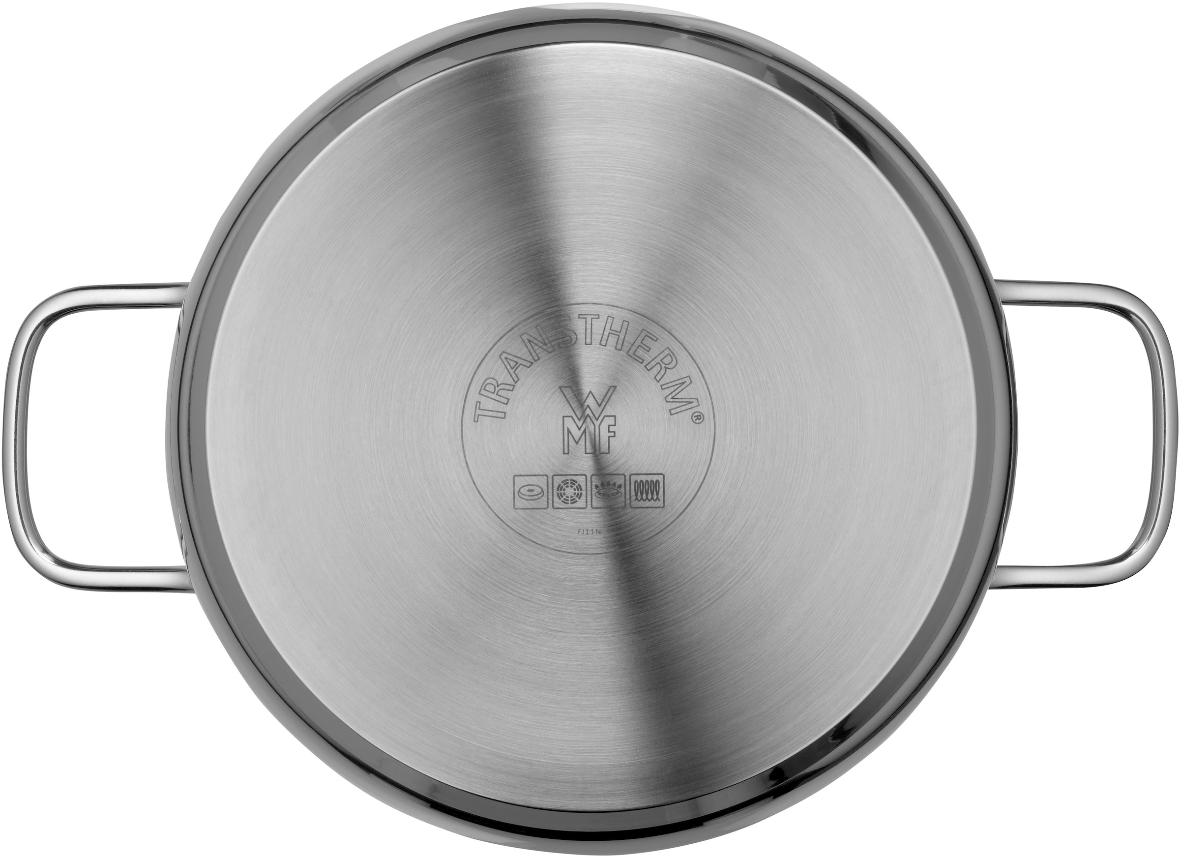 WMF Topf-Set »Diadem Plus«, Cromargan® Edelstahl Rostfrei 18/10, (Set, 6 tlg.), hochglanzpoliert, hochwertiger Glasdeckel, spülmaschinengeeignet