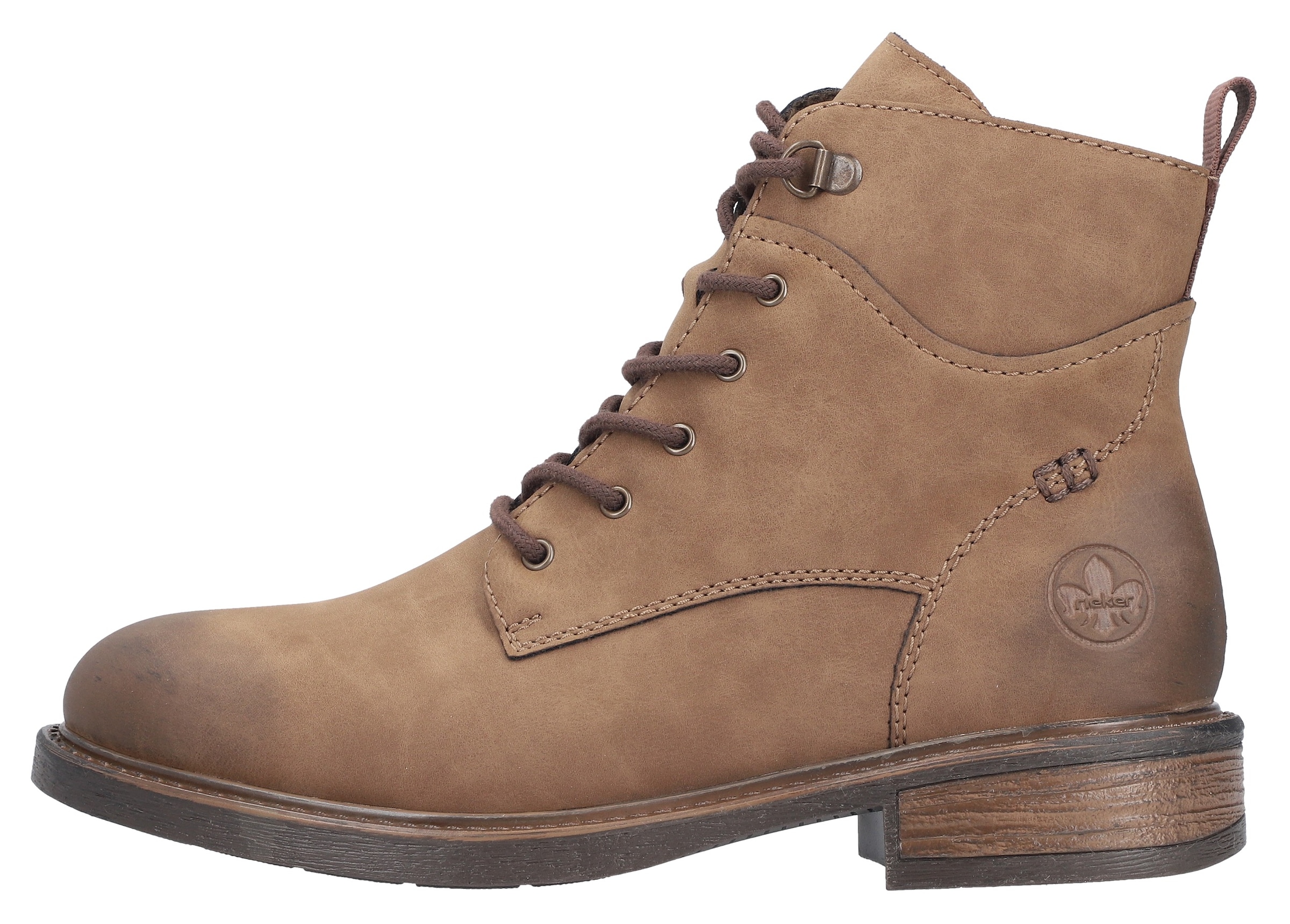 Rieker Schnürstiefelette, Schnürboots, Casual-Boots in aktueller Used-Optik