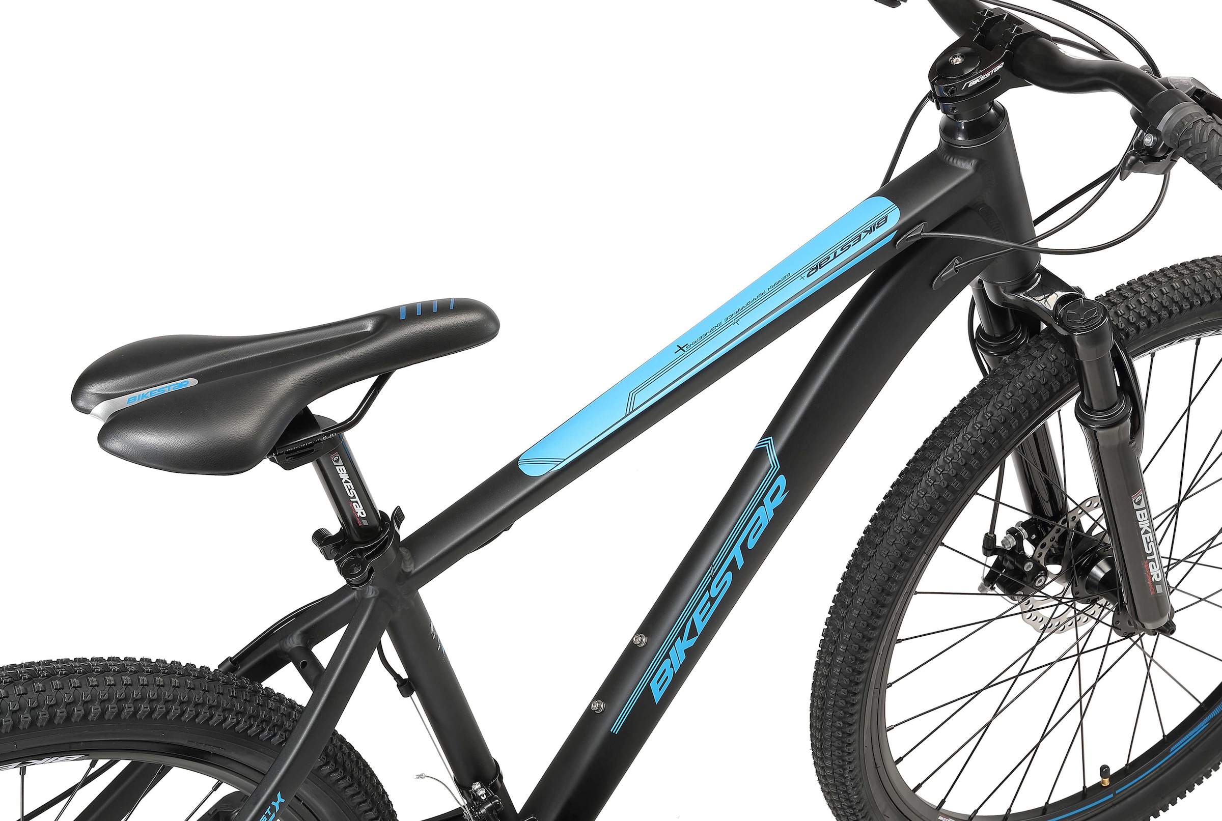 Bikestar Mountainbike, 21 Gang, Shimano, RD-TY300 Schaltwerk, Kettenschaltung, für Damen und Herren, Kettenschaltung