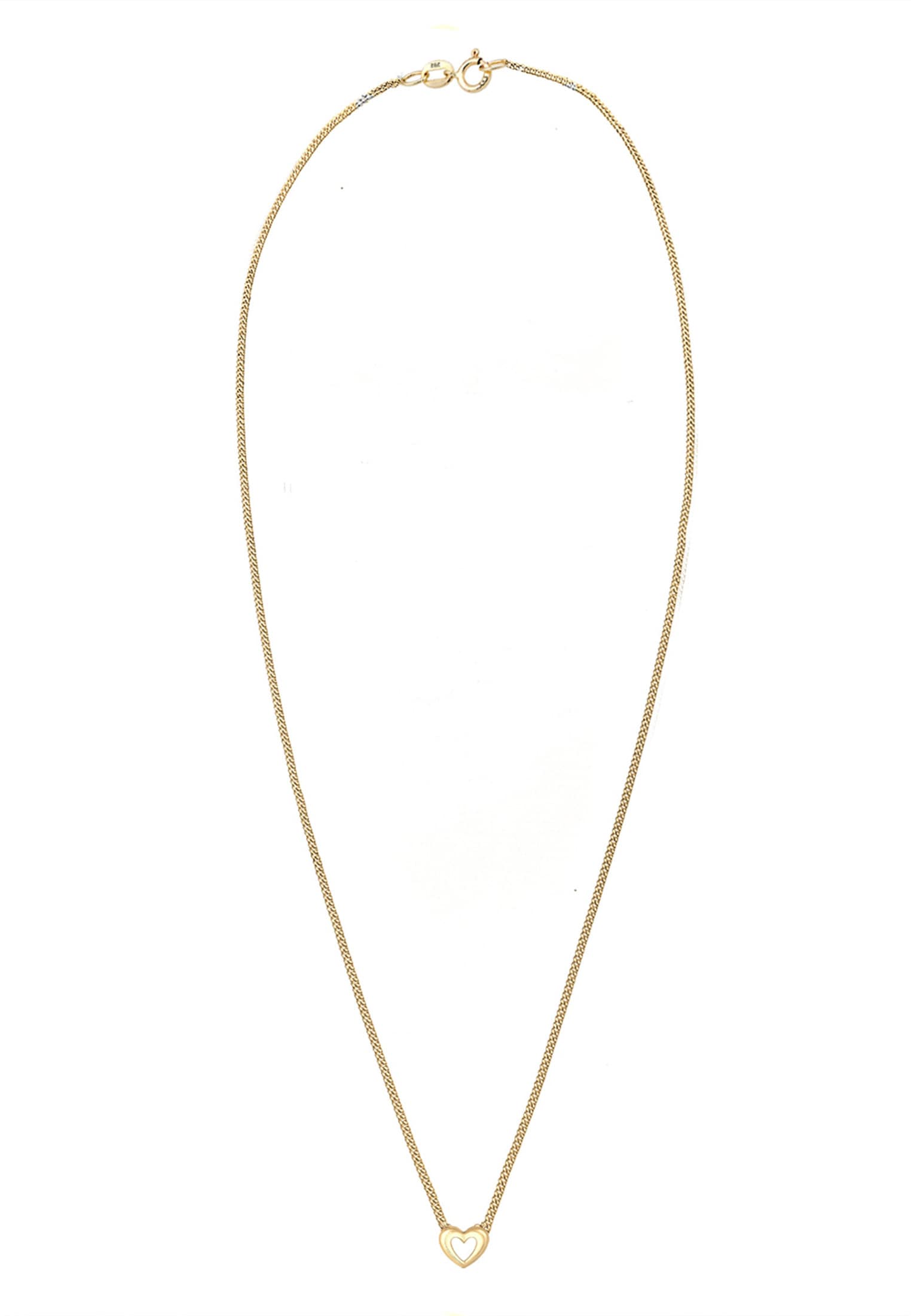 Elli Premium Kette mit Anhänger »Anhänger Herz 585 Gelbgold«