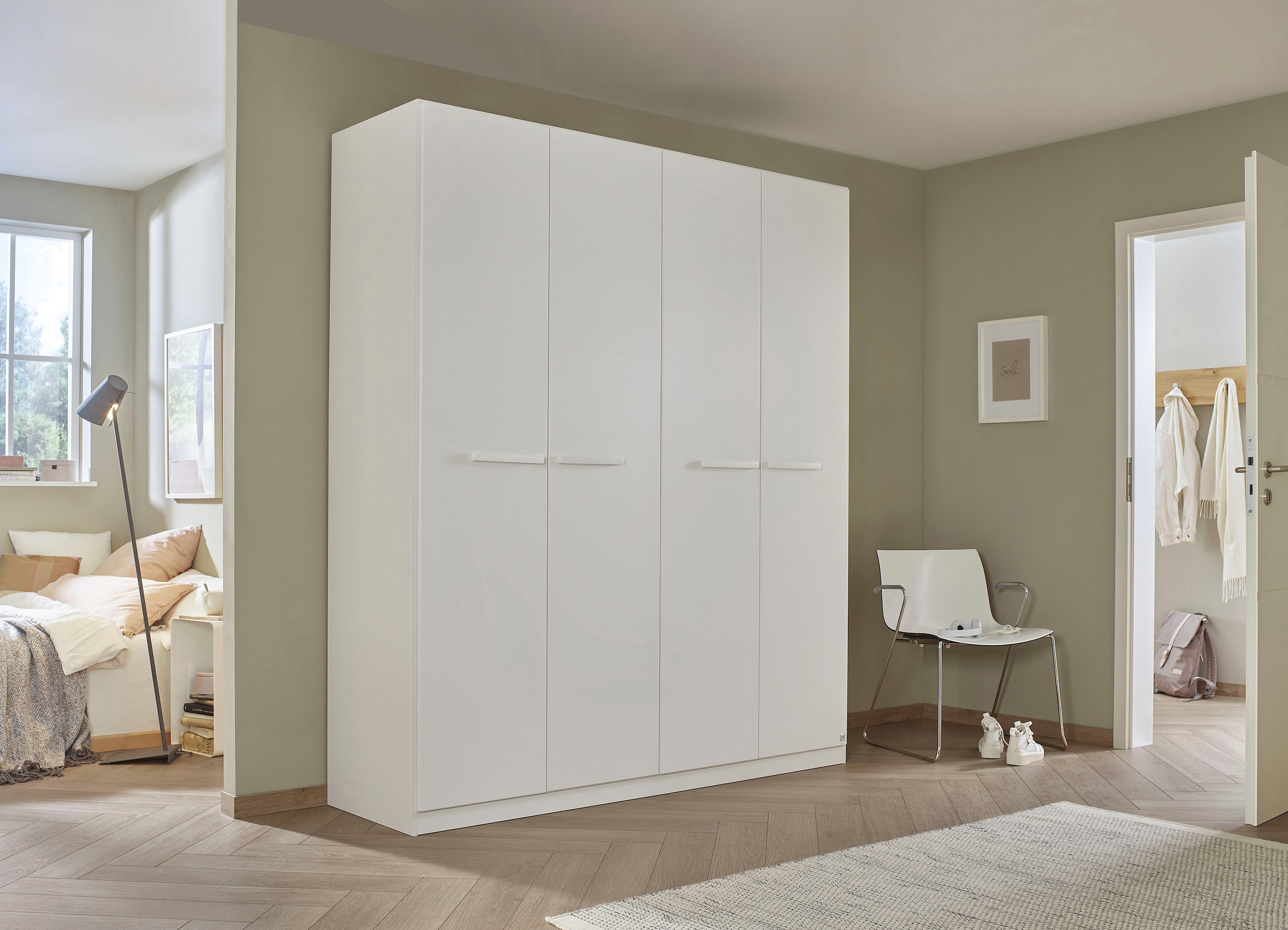 rauch Drehtürenschrank »Kleiderschrank Schrank Garderobe Garderobenschrank Stauraumwunder MODI«, optional mit Spiegel MADE IN GERMANY