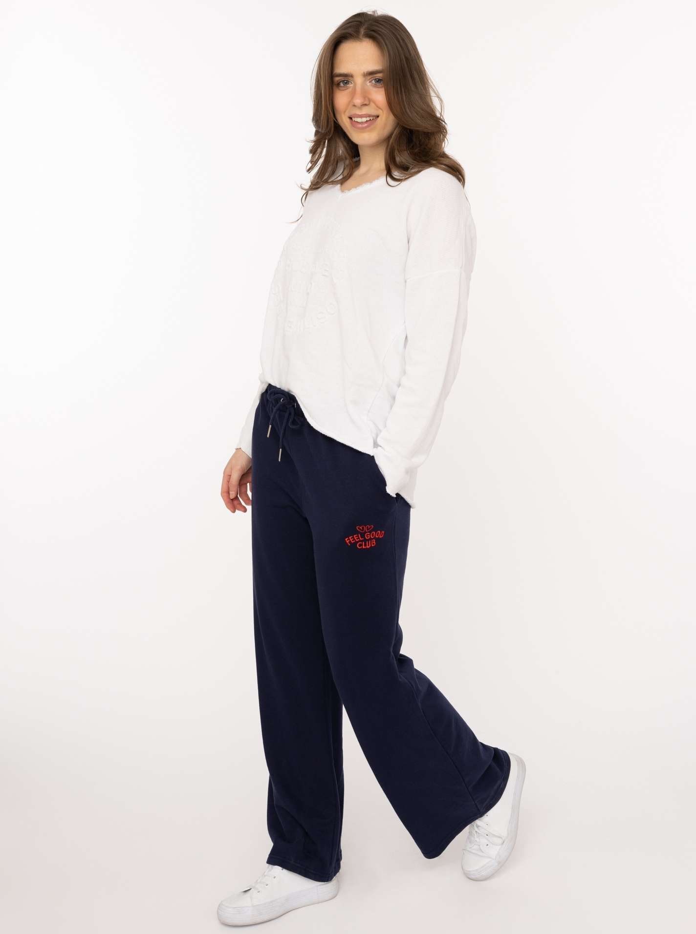 Zwillingsherz Sweathose »"Feel Good Club"«  unifarben, kleine Stickerei