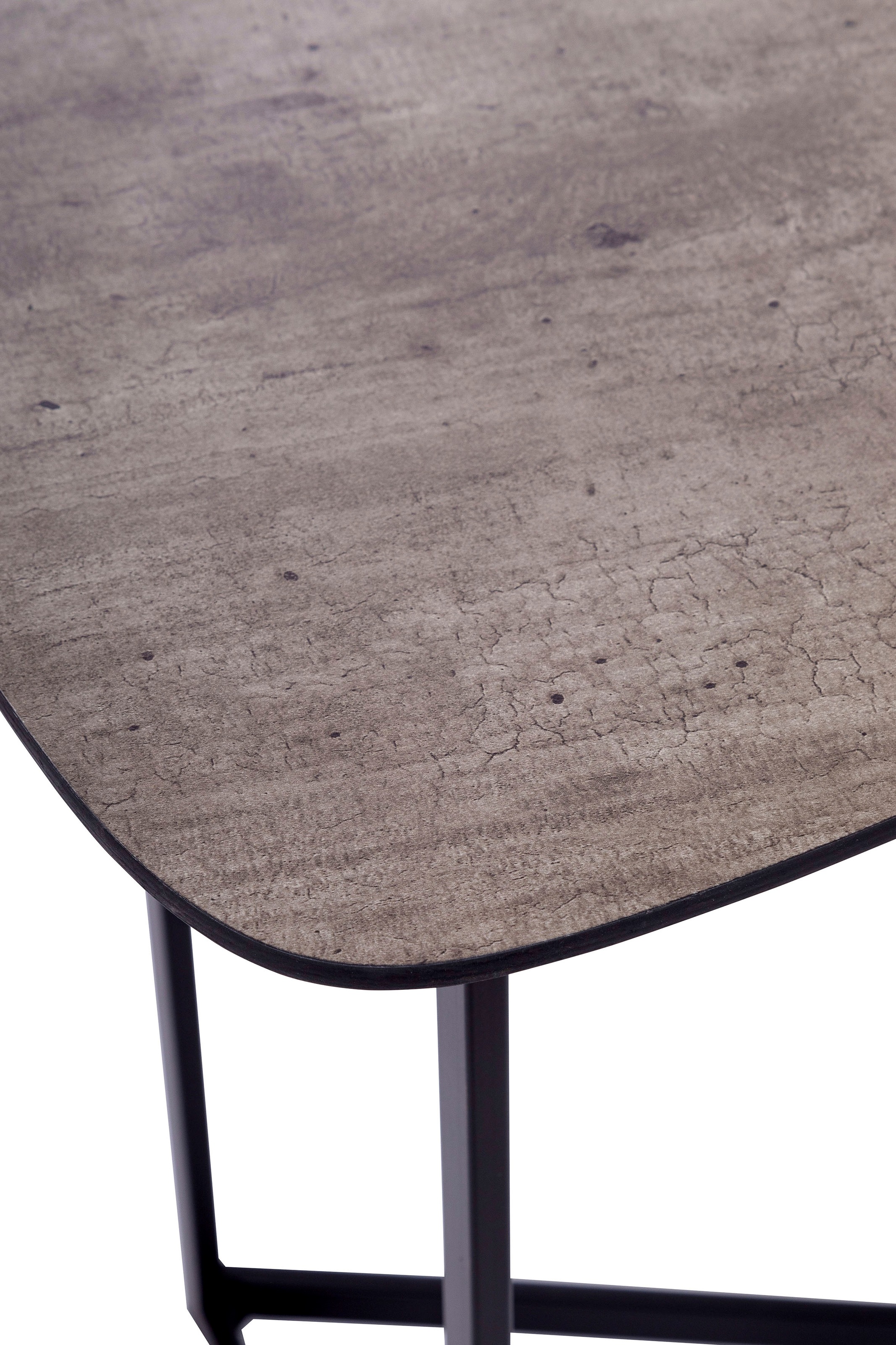 Home affaire Beistelltisch, Beistelltisch Set Oval, grau lackierter Tischplatte, Stabilem Gestell
