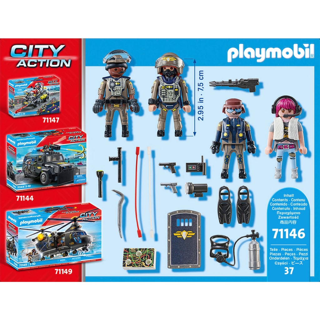 Playmobil® Konstruktions-Spielset »SWAT-Figurenset (71146), City Action«, (37 St.)
