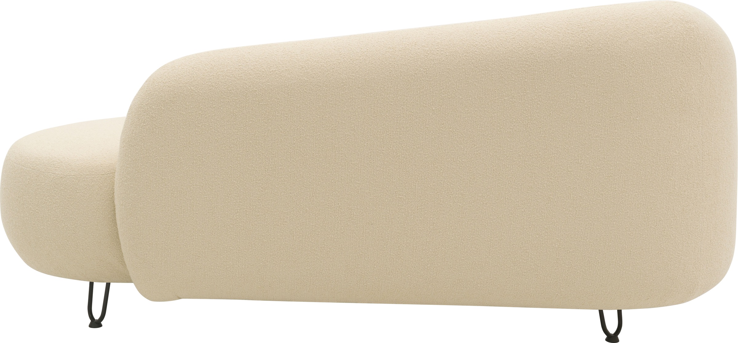 DOMO collection Recamiere »Poika, auch als Sessel und Hocker bestellbar, Bezug Fellimitat«, Formschönes Outdoor-Highlight, ideal für Garten, Balkon, Terrasse