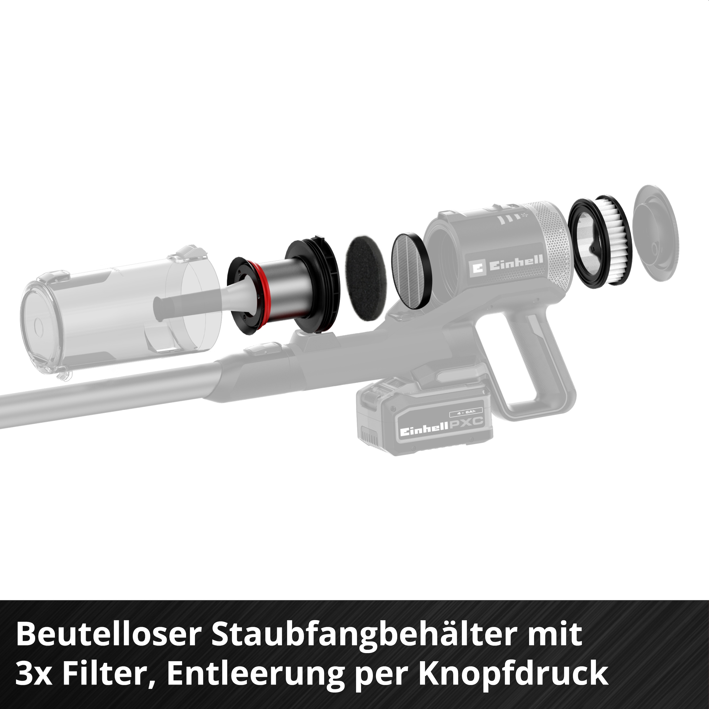Einhell Akku-Stielstaubsauger »TE-SV 18/270/1 (1x4,0Ah+)« inkl. Akku und Ladegerät