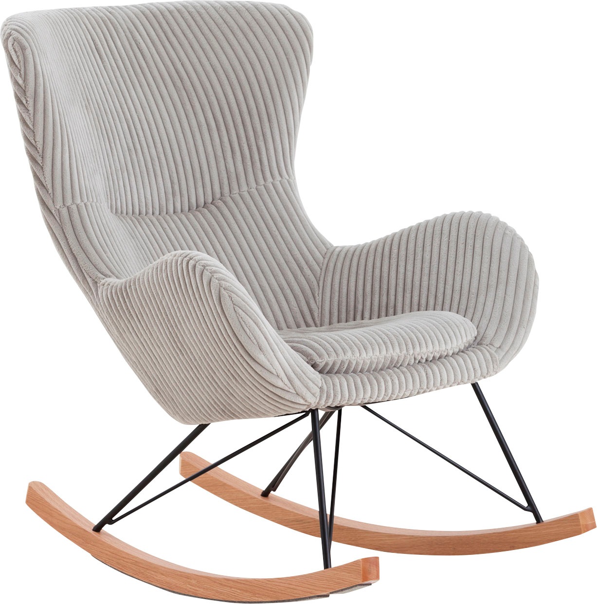 SalesFever Schaukelstuhl »Entspannung pur« () Bezug in moderner Cord-Optik günstig online kaufen