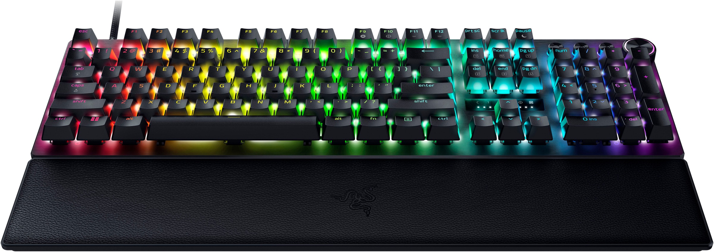 RAZER Gaming-Tastatur »Huntsman V3 Pro DE Layout«, (Funktionstasten-Handgelenkauflage-Makrotasten-Profil-Speicher-USB-Anschluss-Ziffernblock)