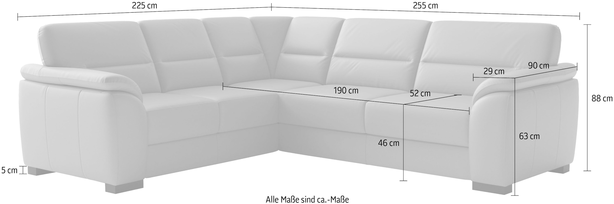 sit&more Ecksofa »Montego« wahlweise mit Bettfunktion und Schubkasten