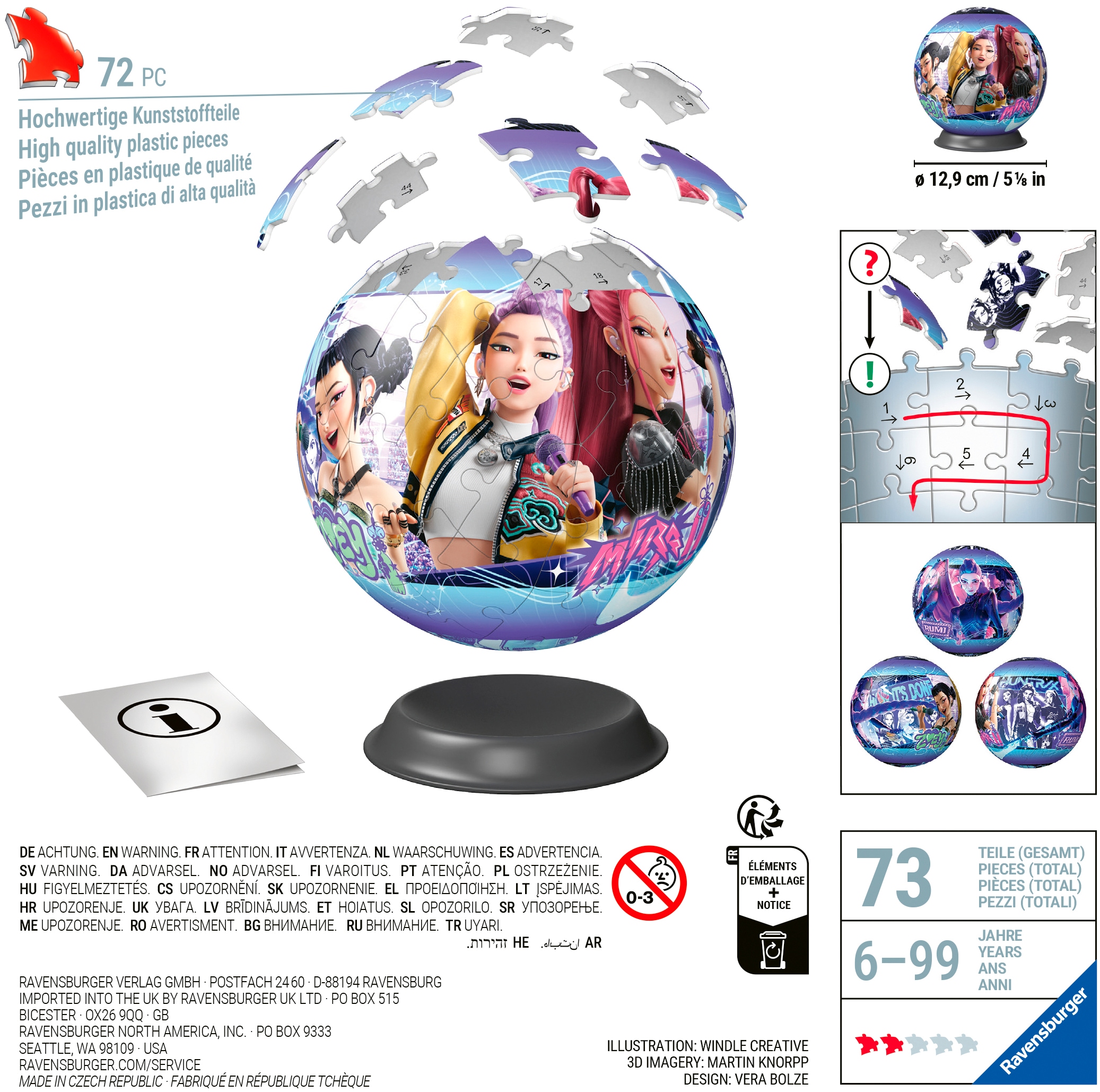 Ravensburger Puzzleball »K-Pop Demon Hunters« Made in Europe