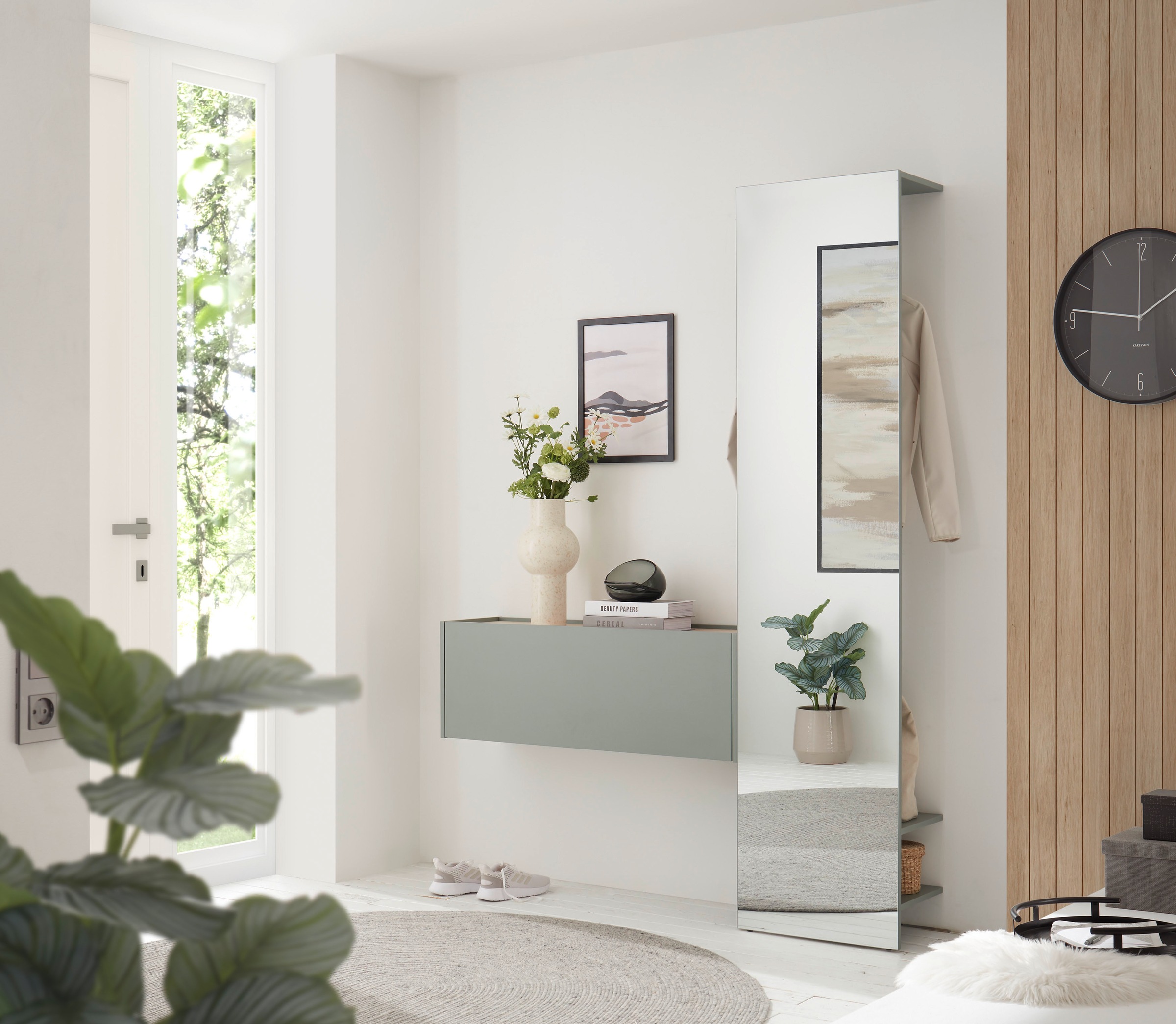 INOSIGN Garderobenschrank »GiRON/CiTY, Schrank mit Spiegelfront, moderner Kleiderschrank«, mit Kleiderstange, modernes Design, beidseitig geöffnet, 50 cm breit