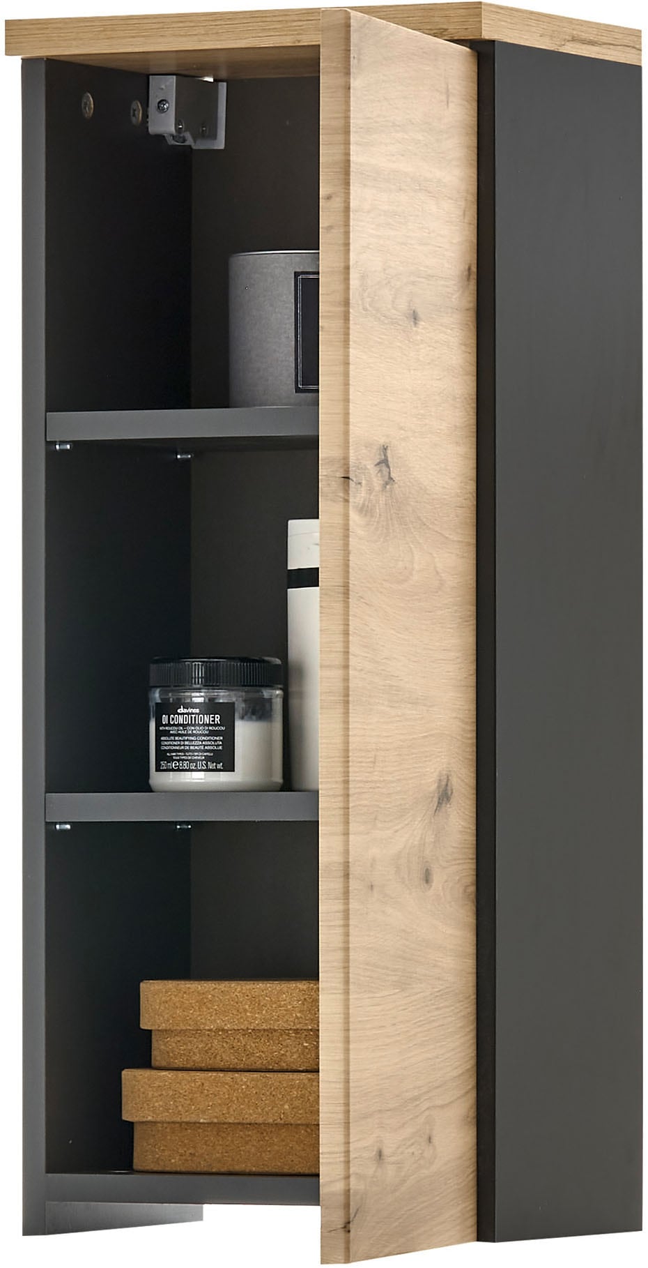 BASIC by Balculina Hängeschrank »Memphis, Badezimmerschrank BxHxT 30x70x23«, (1 St.), Breite 30 cm, Tür L/R montierbar, Softclose