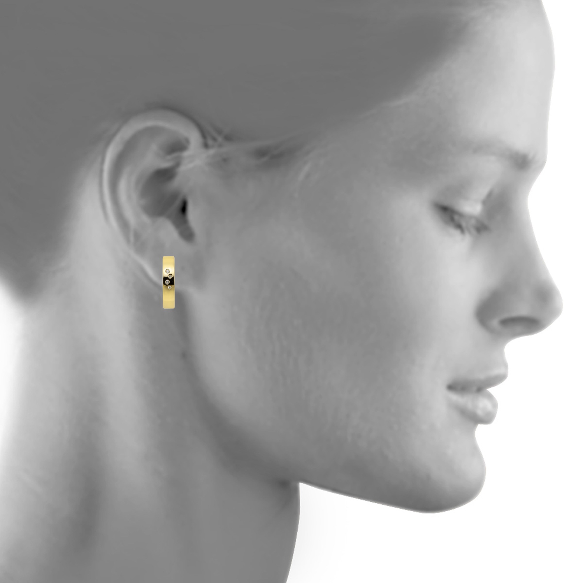 Orolino Paar Creolen »Gold 585 mit 8 Brillanten zus. 0,04ct.«