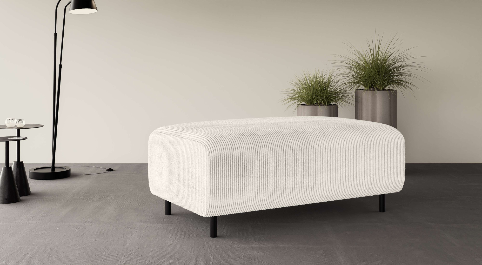 Home affaire Polsterhocker »ARROS groß mit Wellenunterfederung, Maße B/T/H: 120/70/46 cm«, passend zur Serie, in hochwertiger Verarbeitung