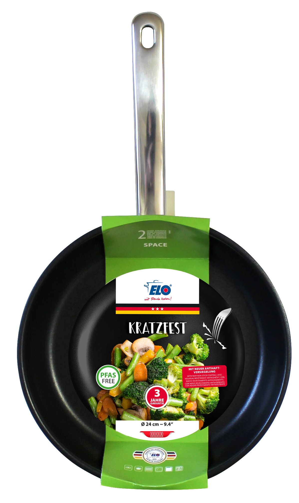 Elo Basic Bratpfanne »Space«, Edelstahl, (1 tlg.), Für alle Herdarten geeignet, inkl. Induktion