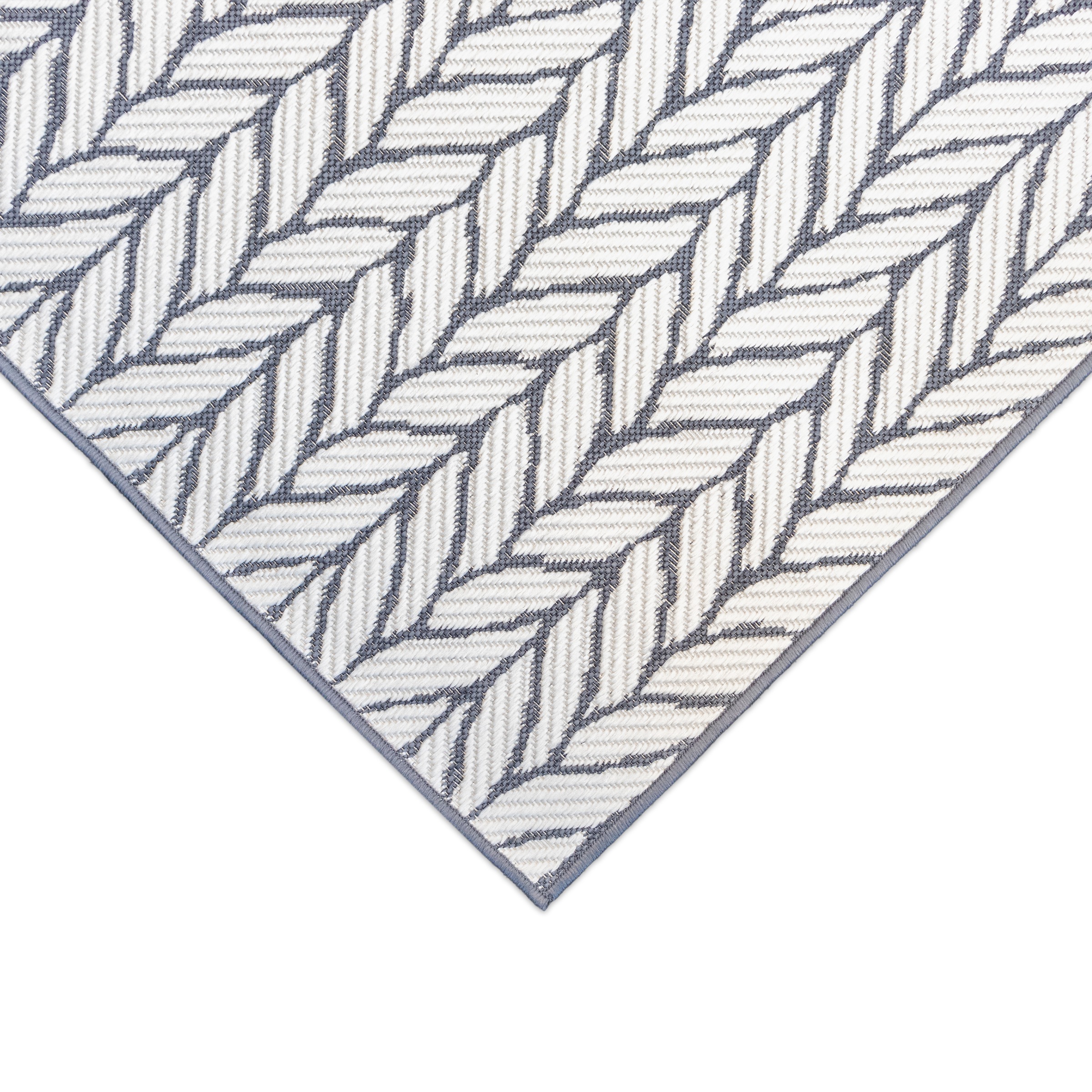 Primaflor-Ideen in Textil Teppich »Outdoorteppich REVERSO - Knitted Joy«, rechteckig, 5 mm Höhe, Wendeteppich, Zopfmuster, In- und Outdoor geeignet, wasserfest