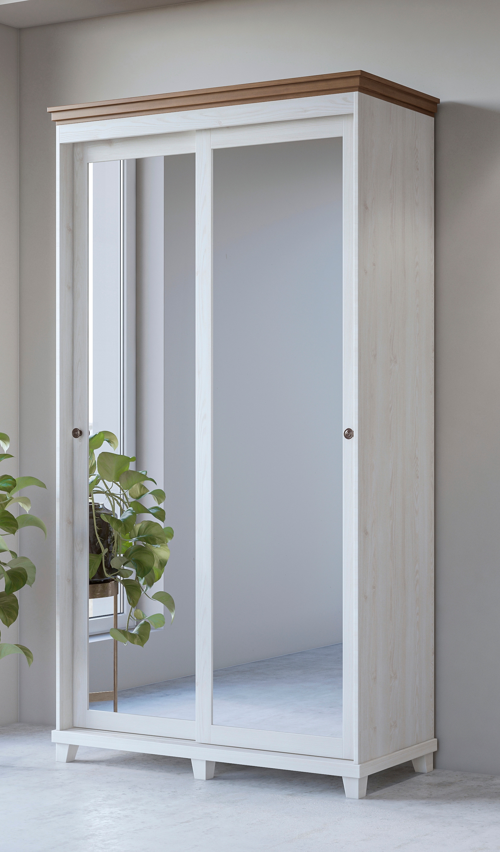 Home affaire Garderobenschrank »Santos«, mit besonderen Türfronten und  Spiegel, viel Stauraum, Höhe 180 cm online kaufen
