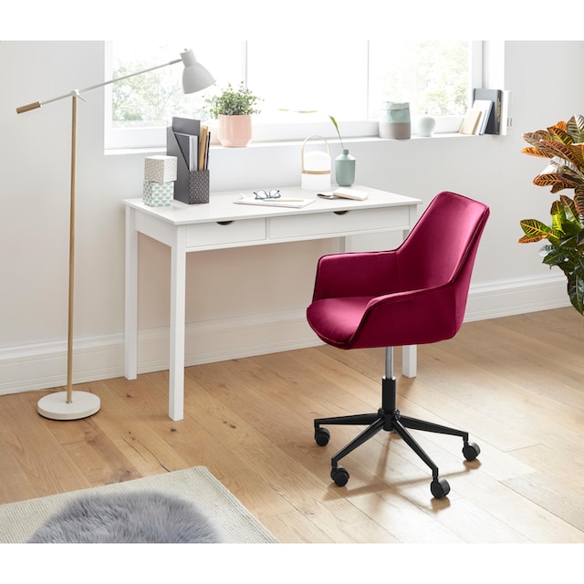 INOSIGN Schreibtisch »Gava«, massives Kiefernholz, für das home office,  Laptoptisch Breite 120 cm auf Rechnung bestellen