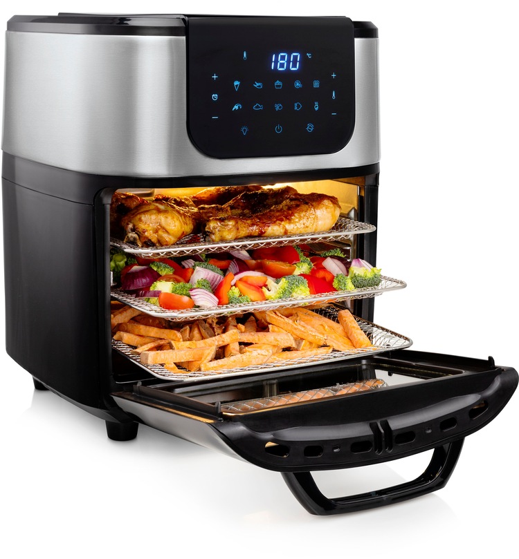 Heißluftfritteuse »182075«, 1800 W, Fassungsvermögen 11 l, inkl. Rotierkorb, Drehspieß...