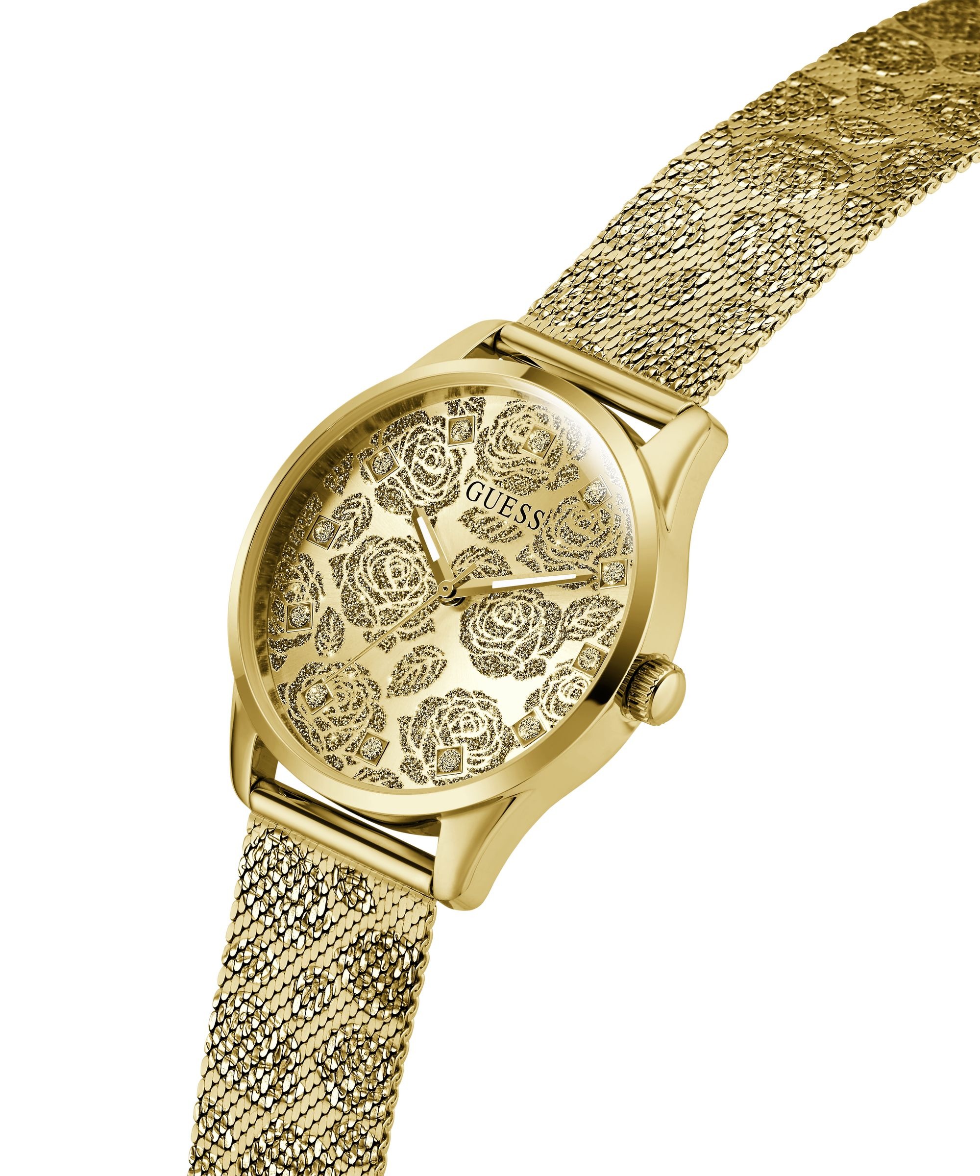 Guess Quarzuhr »CALLA« Armbanduhr, Damenuhr, Edelstahlarmband, analog