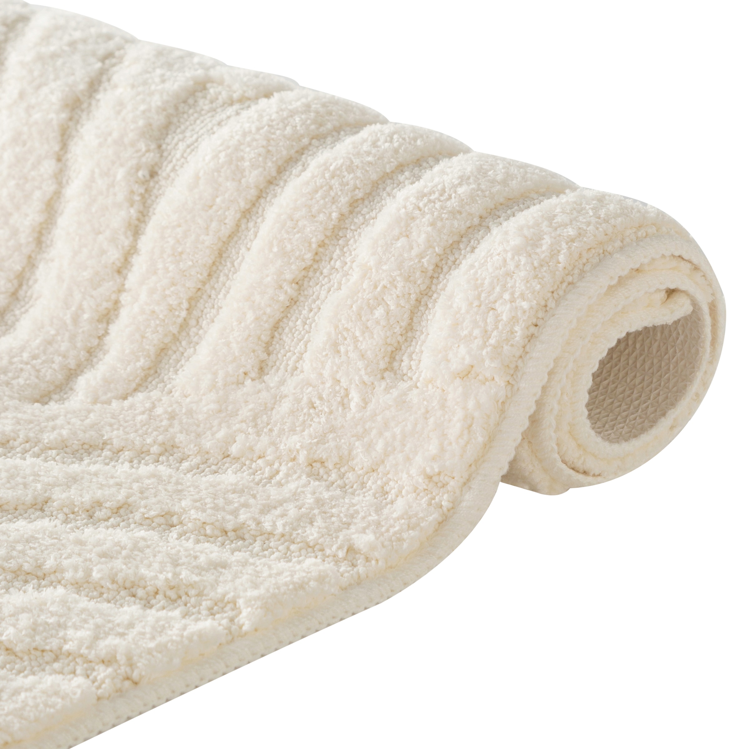 my home Badematte »Regona Scandi, Badvorleger, Badezimmer Teppich, Duschvorleger«, rutschhemmend beschichtet, strapazierfähig, Badteppich, Uni Farben, Hoch-Tief-Effekt, modernes Muster, Zen