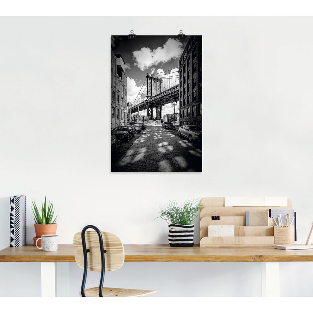 Artland Wandbild »Manhattan Bridge in Brooklyn, New York«, New York, (1 St.)