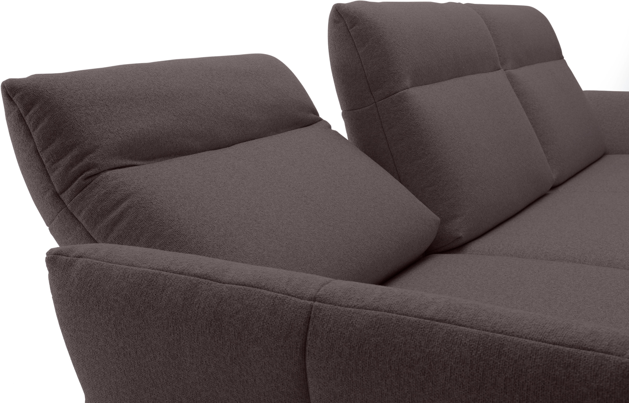 Creation BY ROLF BENZ Ecksofa »CR.460«, Sockel in Eiche, Alugussfüße in umbragrau, Breite 298 cm