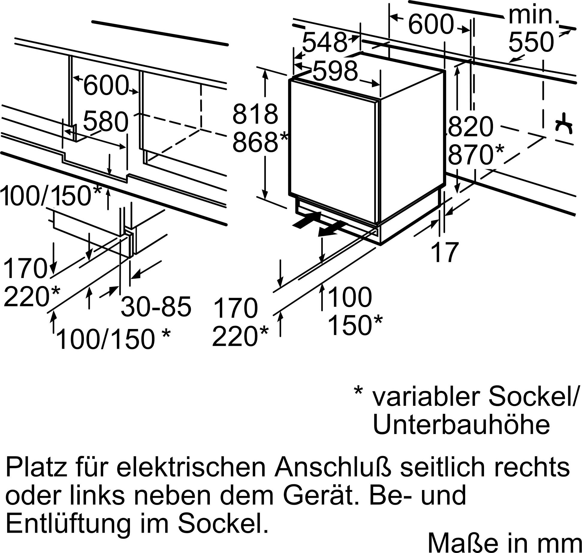 SIEMENS Einbaukühlschrank iQ500 »KU15RAFF0«