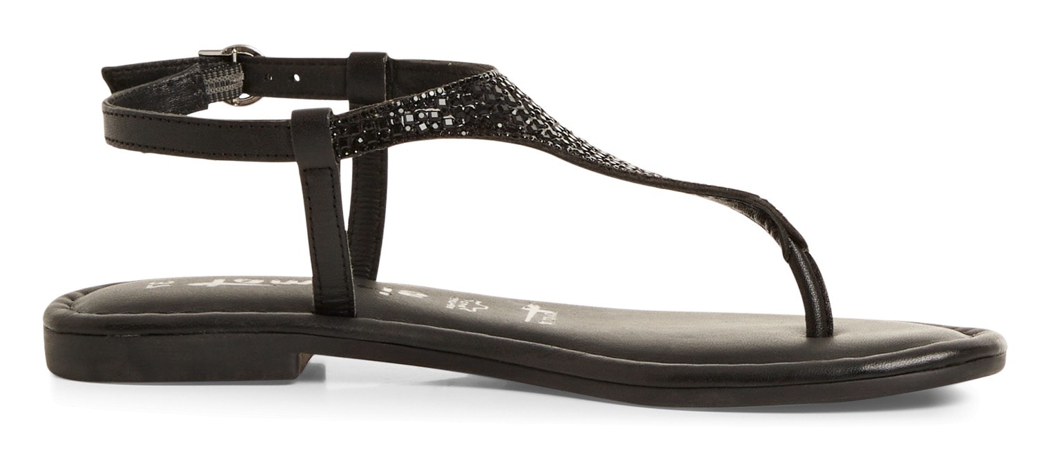 Tamaris Riemchensandale, Sandalette, Sommerschuh, Festtagsschuh, funkelnde Strasssteinchen