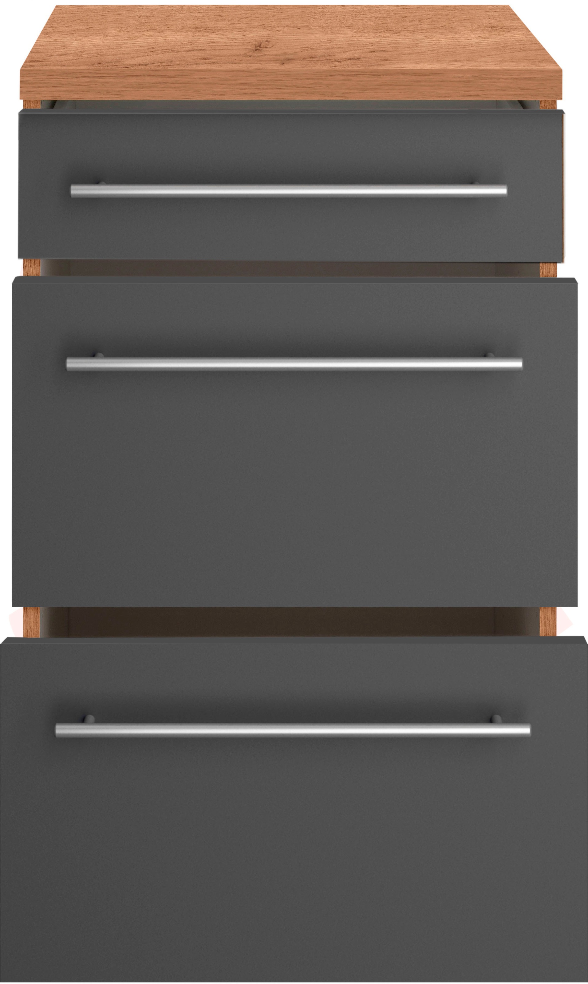 KOCHSTATION Unterschrank "KS-Wien" Breite 50 cm, mit 1 Schubkasten und 2 Au günstig online kaufen