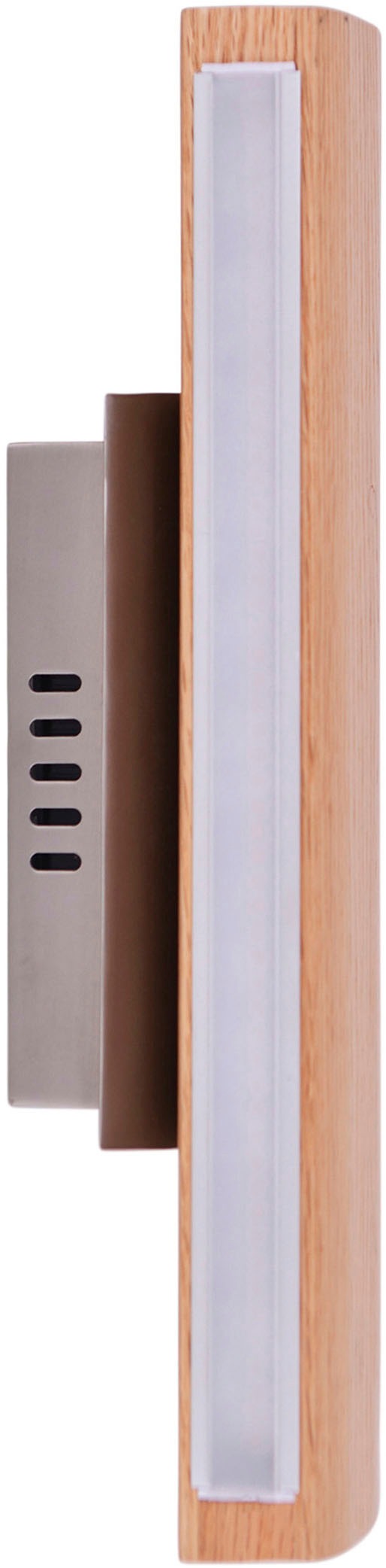 näve LED Wandleuchte »Rondo« LED-Modul 1 Stk. Warmweiß Schirm Eichenholz, L: 35cm, warmweißes Licht, abgerundete Form