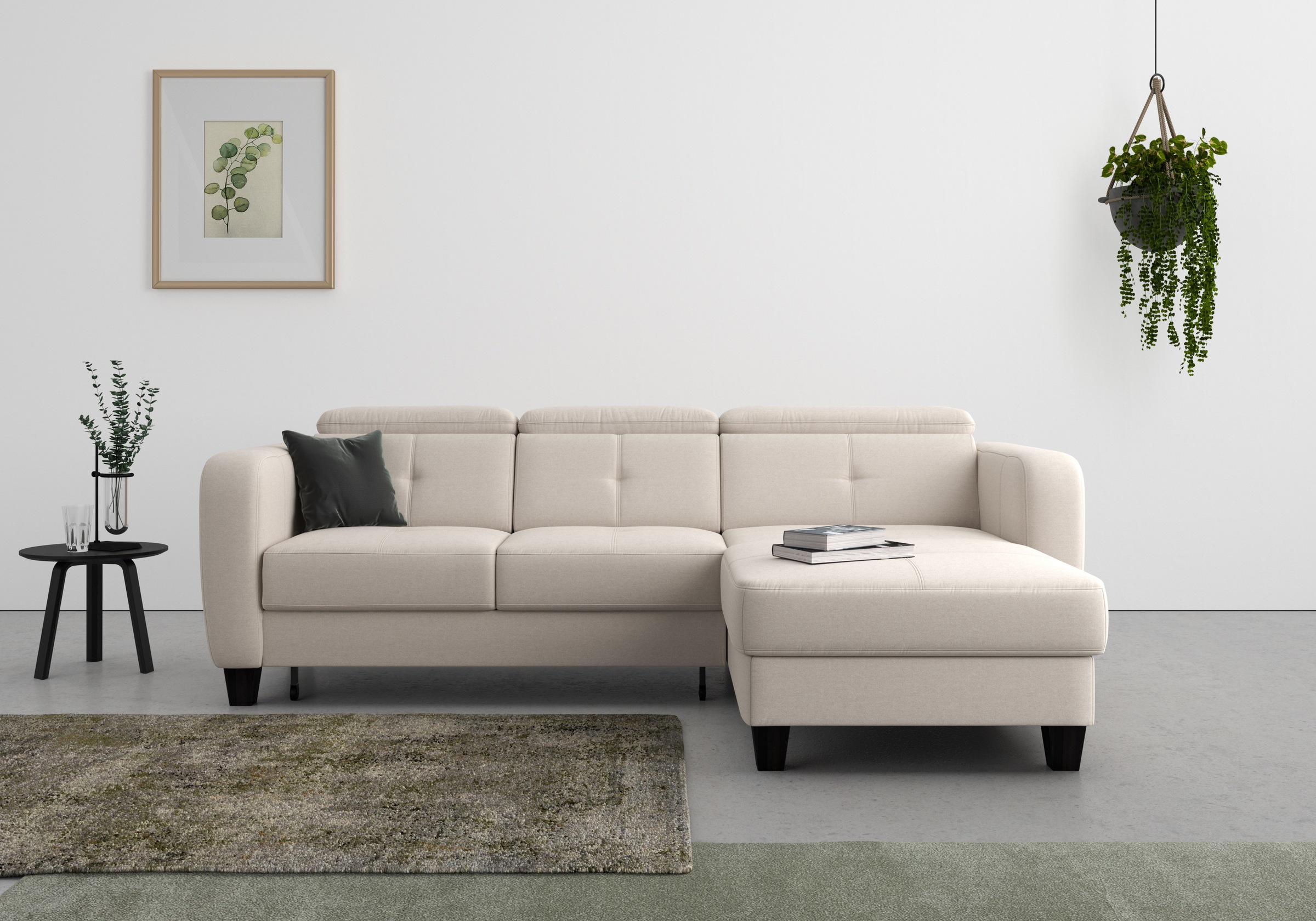 sit&more Ecksofa »Belluci L-Form«, inklusive Federkern, wahlweise mit Bettf günstig online kaufen