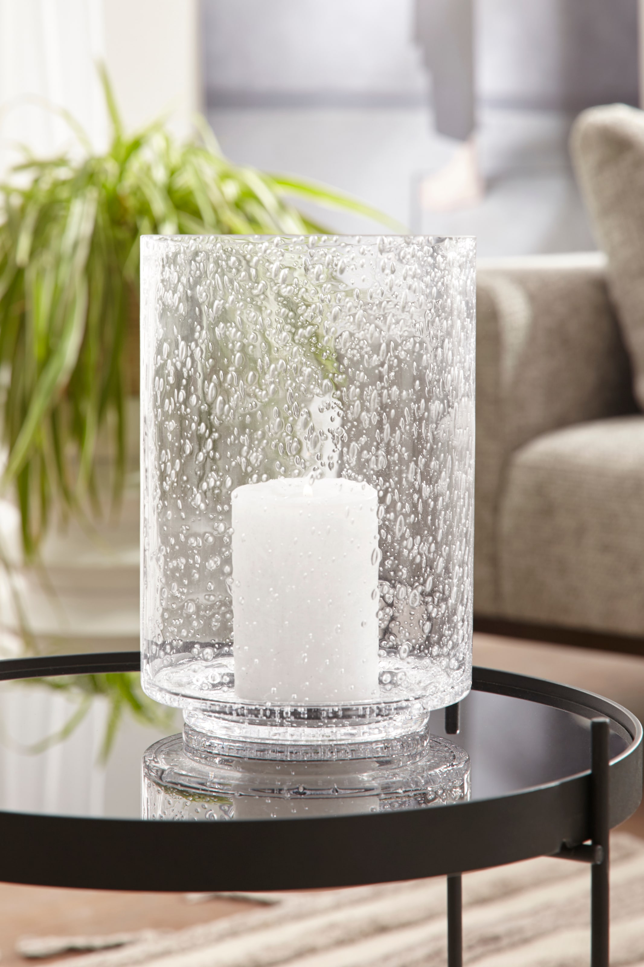 auch cm«, online ideal Windlicht Vase Stumpenkerzen, Glas, (1 Lufteinschlüssen, 30 St.), mit für Home bestellen affaire als »aus Höhe