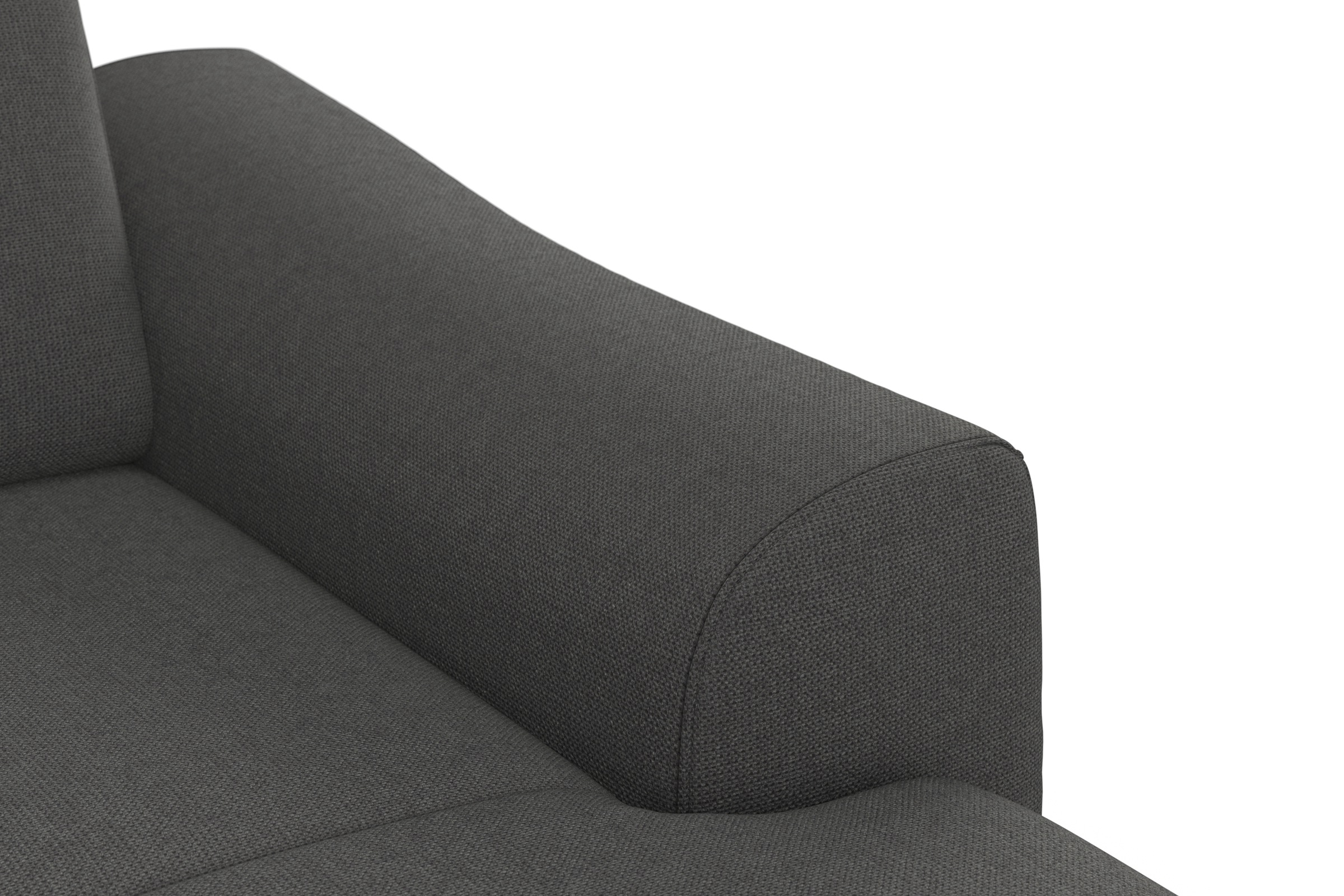 sit&more Ecksofa »Dundee L-Form«, mit Federkern und Massivholzfüßen, wahlweise mit Kopfteilverstellung